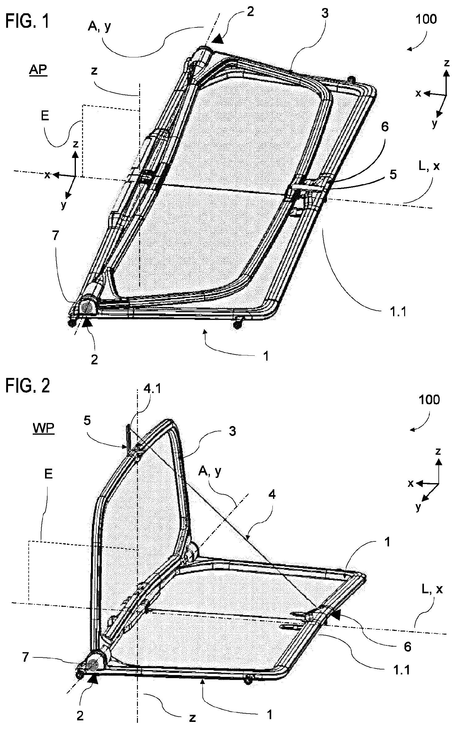 Patent US12508886 Figure 1 – Wind deflector having an integrated drive