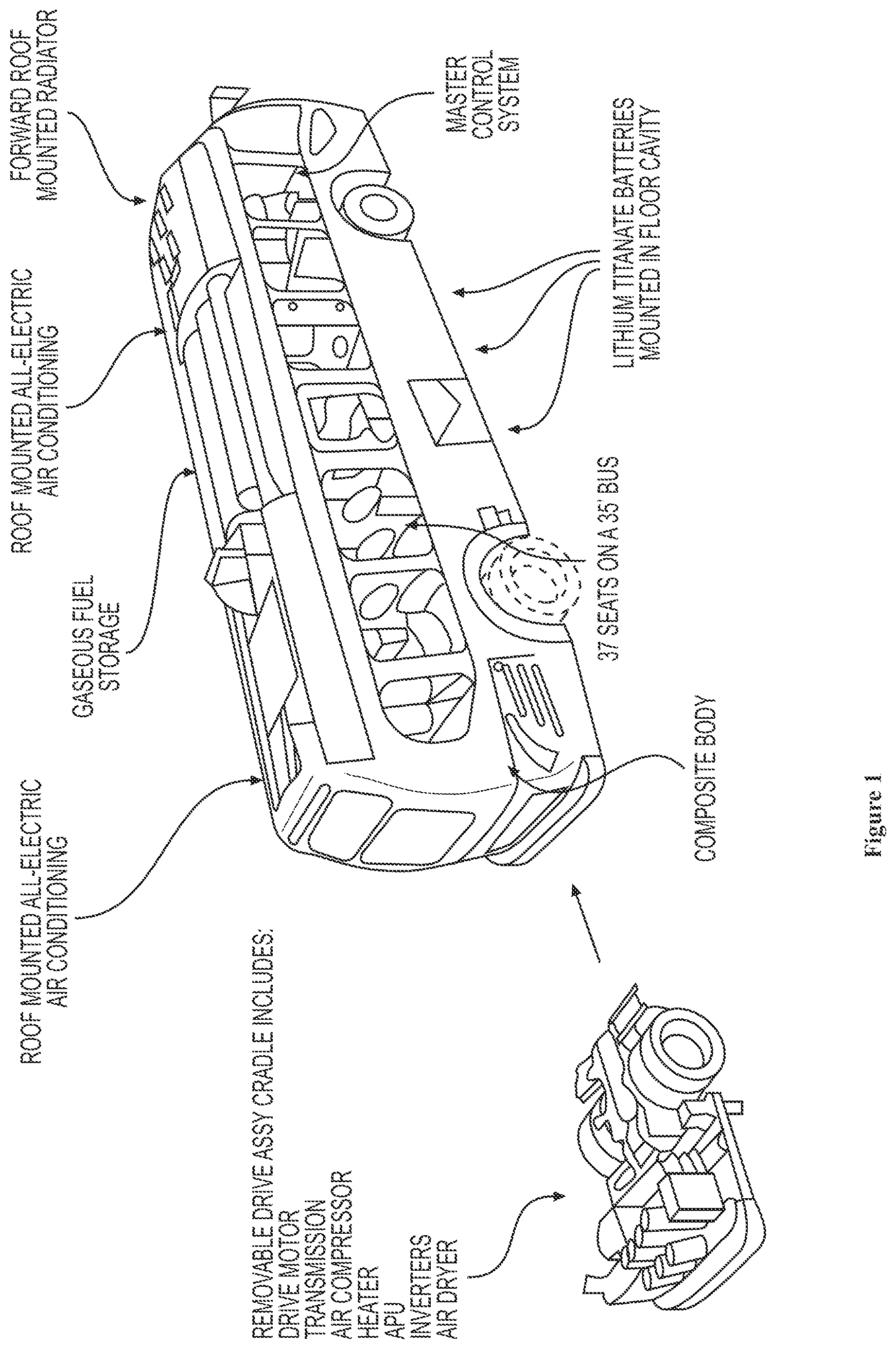 Patent US12508890 — Electric bus — Figure 1