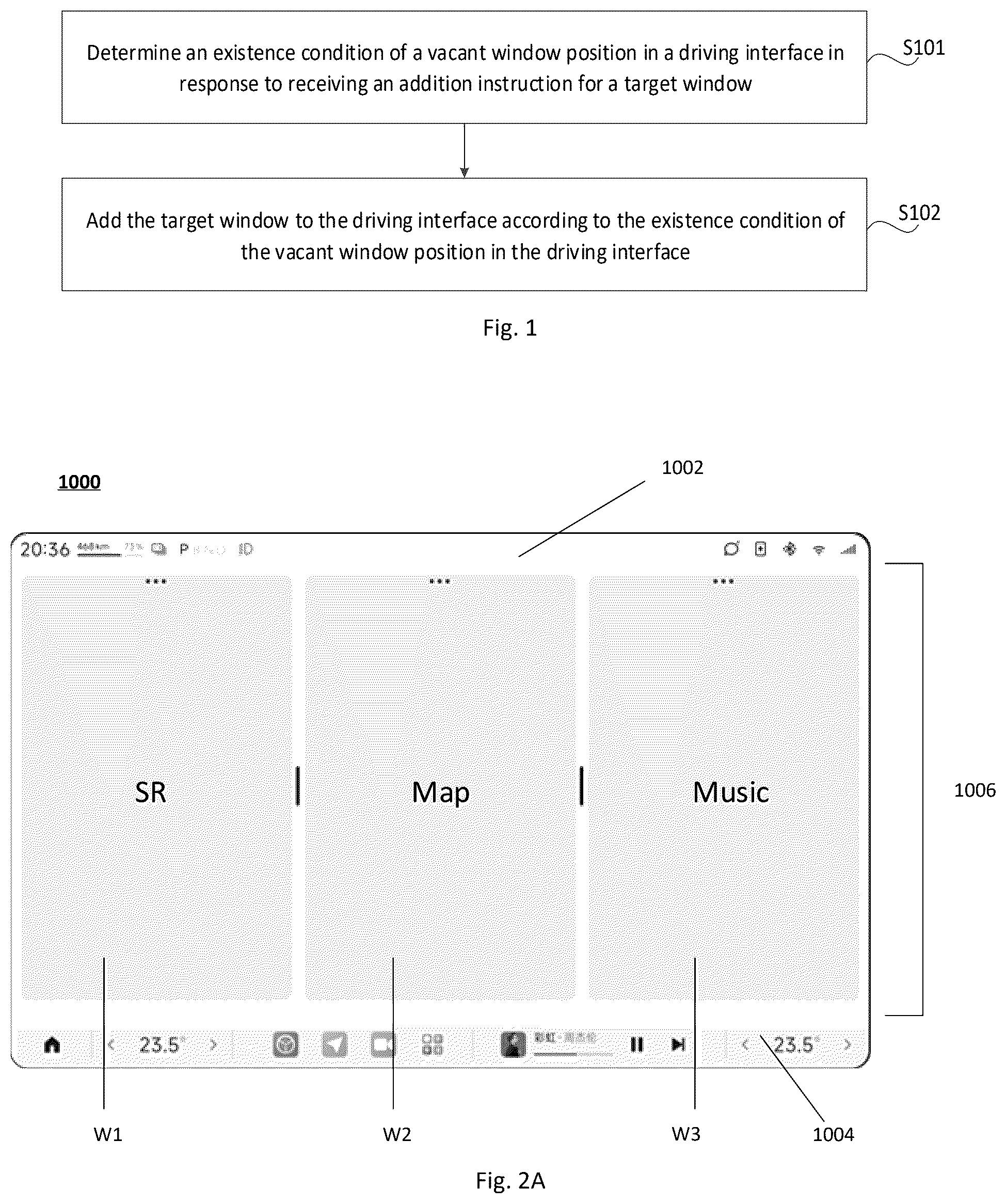 Patent US12508907 — Method and apparatus for displaying window, medium and in-vehicle infotainment terminal — Figure 1