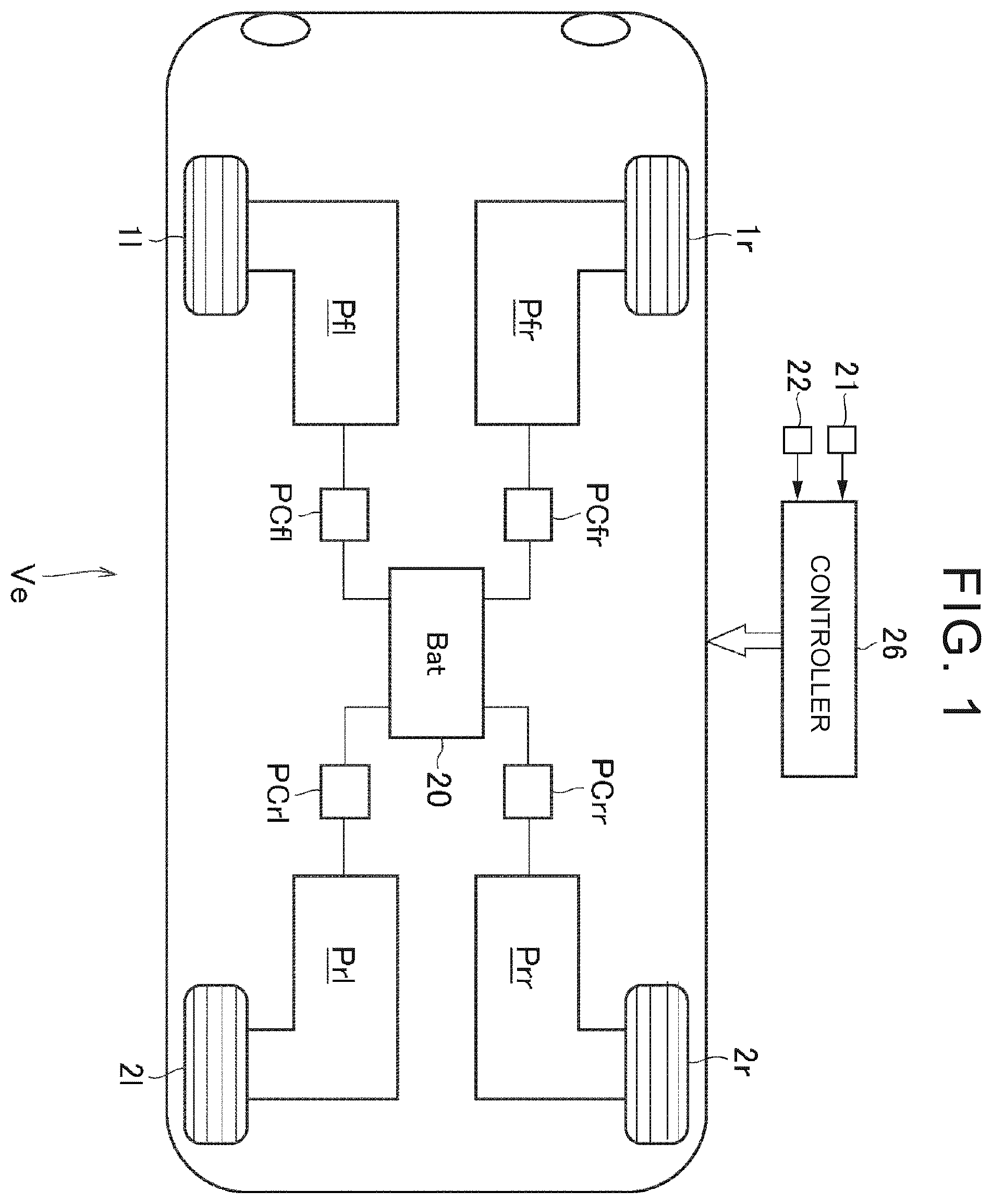 Patent US12508922 Figure 1 – Cooling control device for electrified vehicle