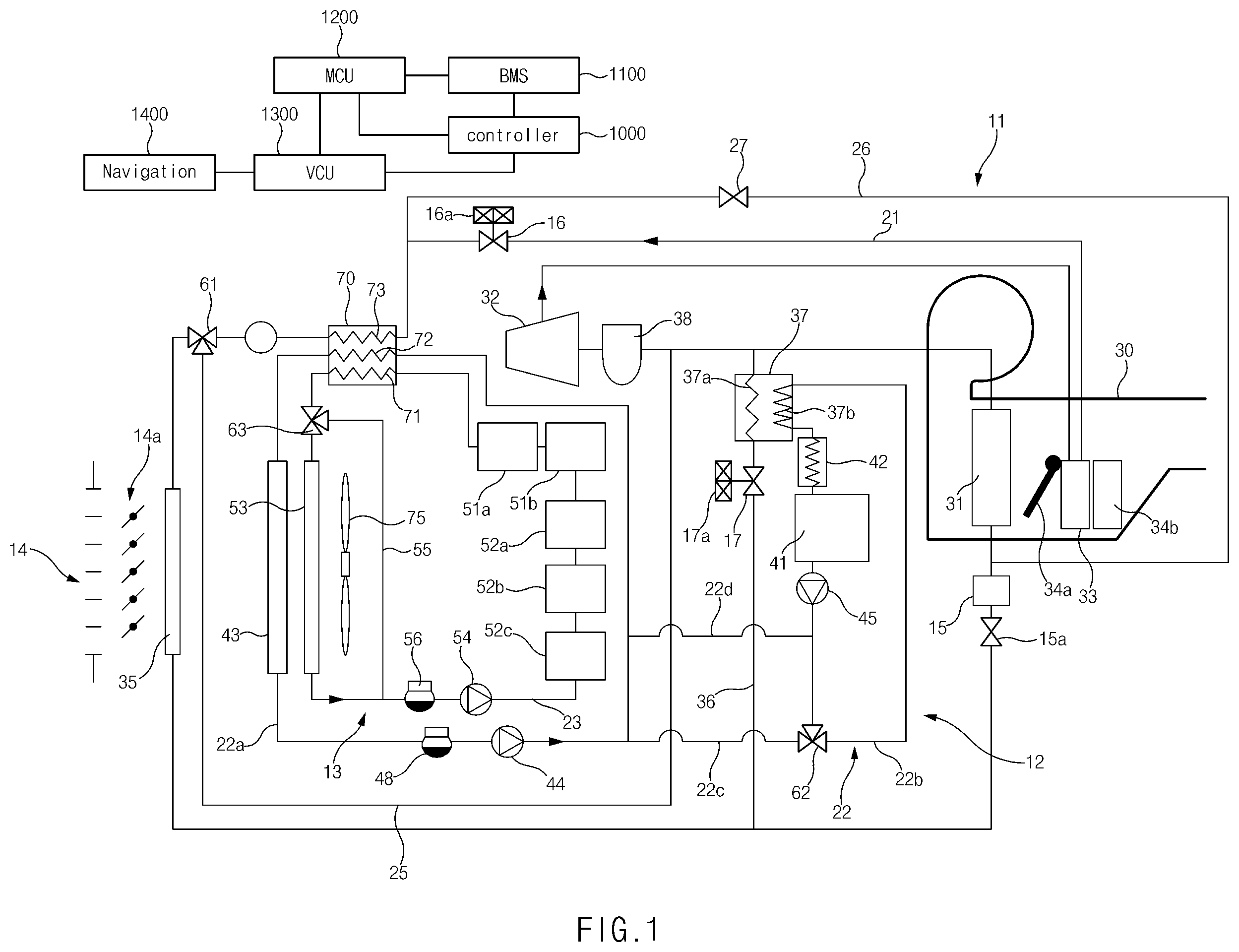 Patent US12508952 — Control method for cooling battery — Figure 1