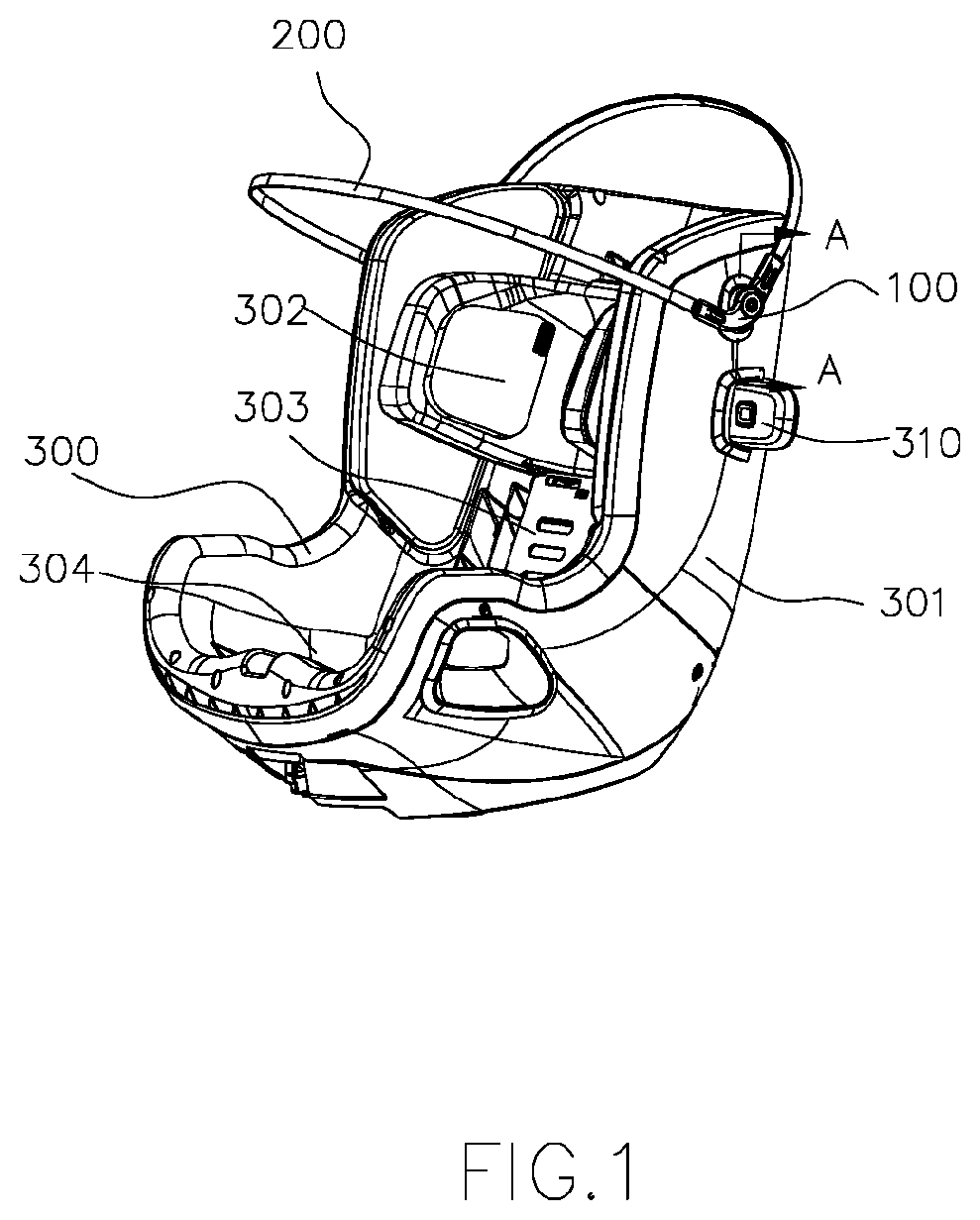 Patent US12508958 — Joining structure and child safety seat including the same — Figure 1
