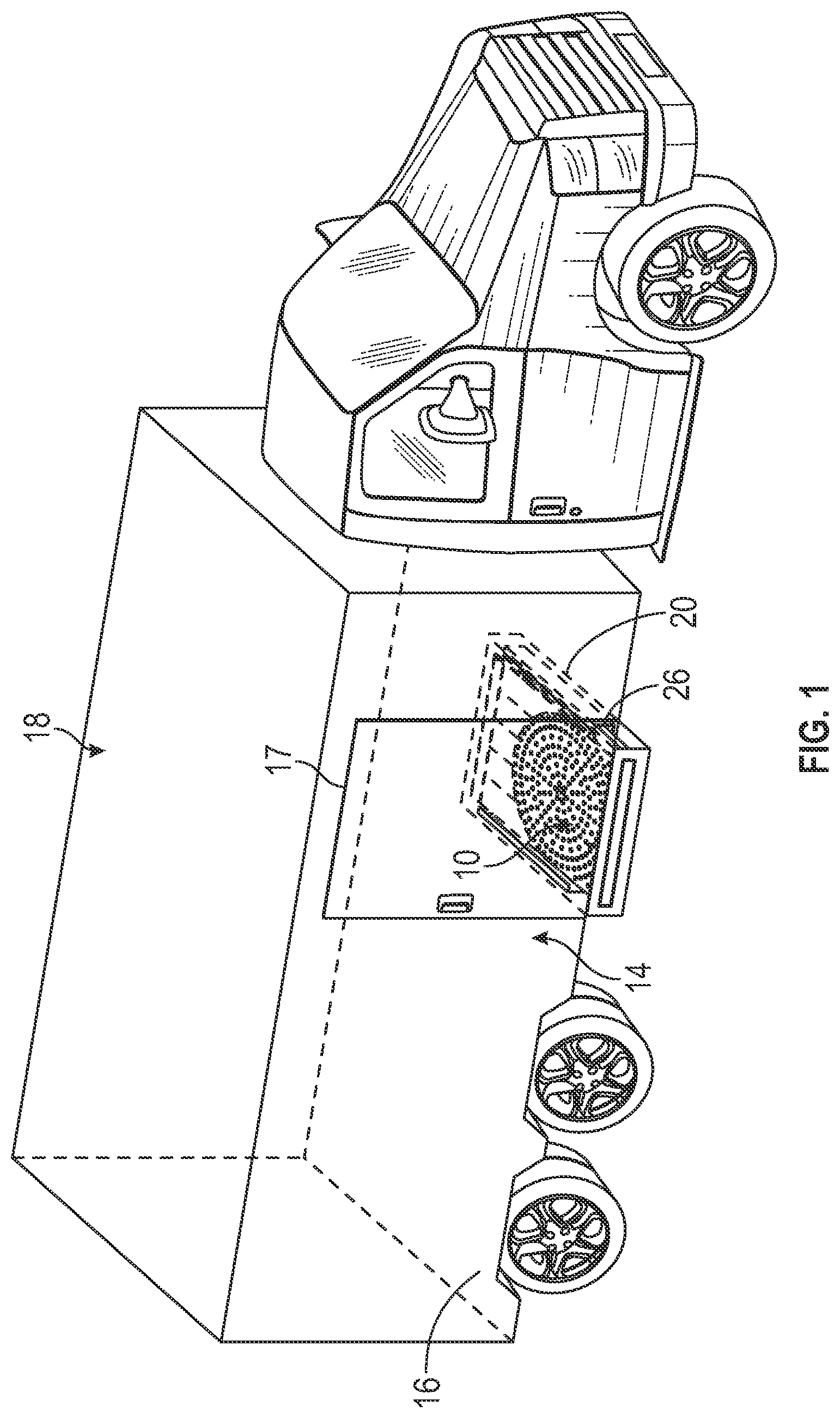 Patent US12508969 — Platform for loading and unloading cargo from a trailer or a bed of a truck — Figure 1