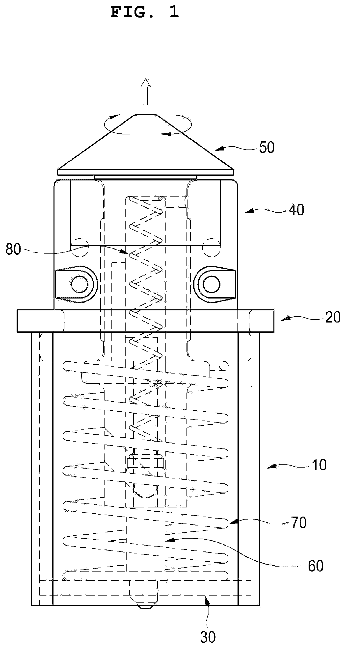 Patent US12508977 Figure 1 – Apparatus for automatically locking container