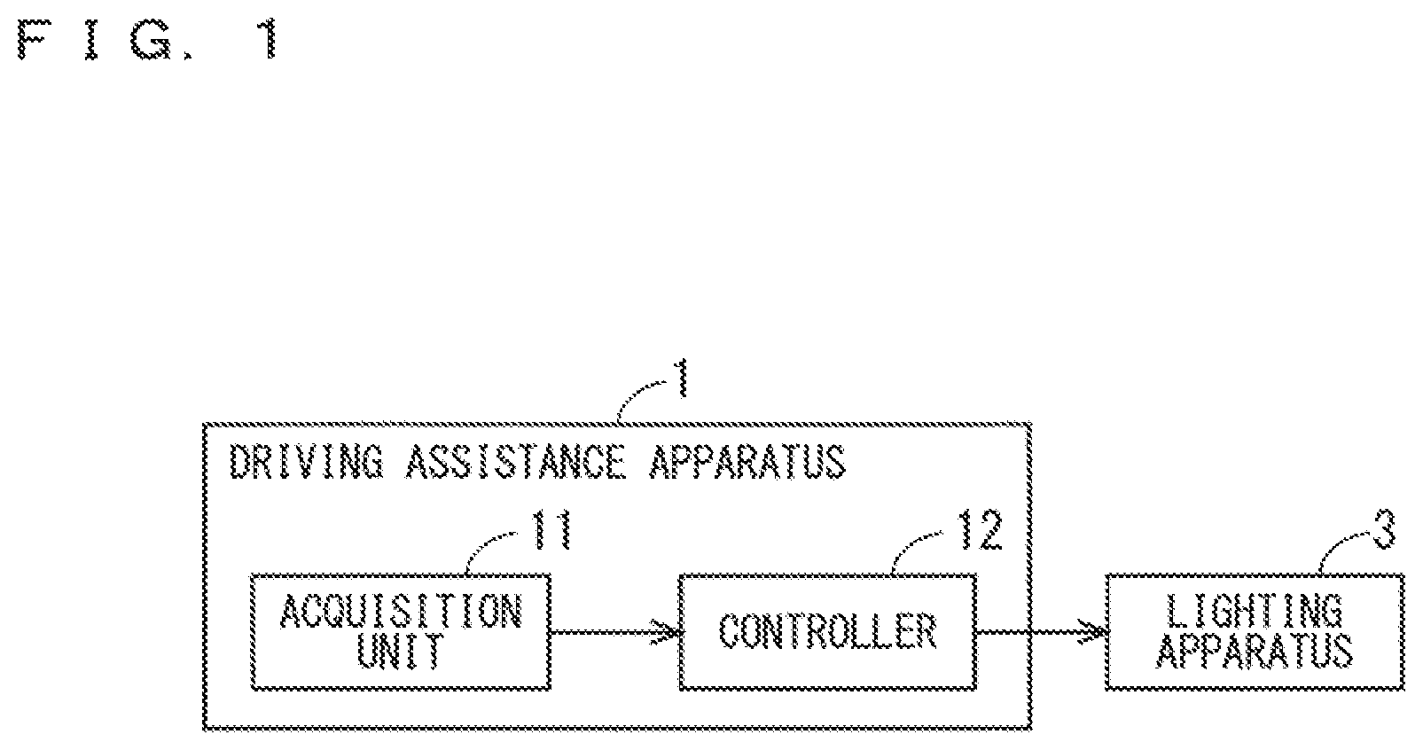 Patent US12508980 — Driving assistance apparatus and driving assistance method — Figure 1