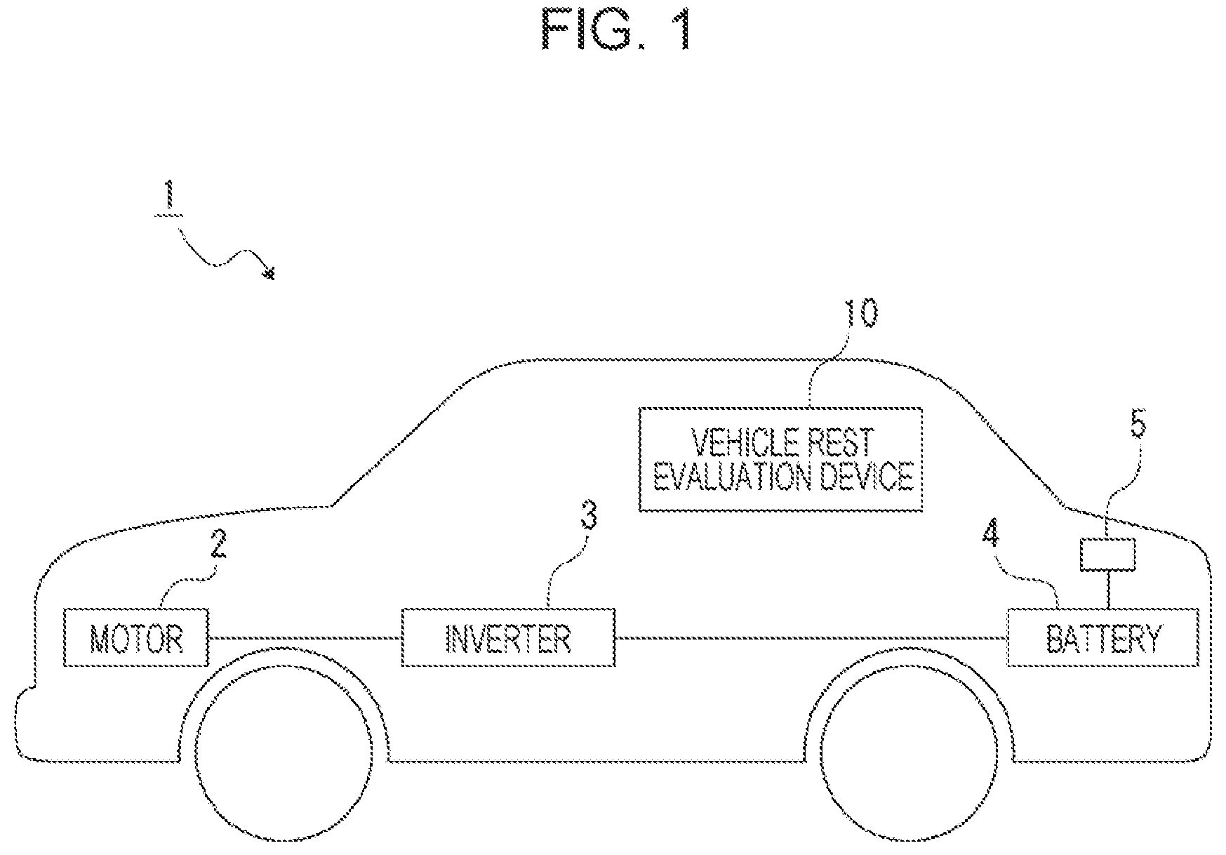 Patent US12508986 — Vehicle rest evaluation device — Figure 1