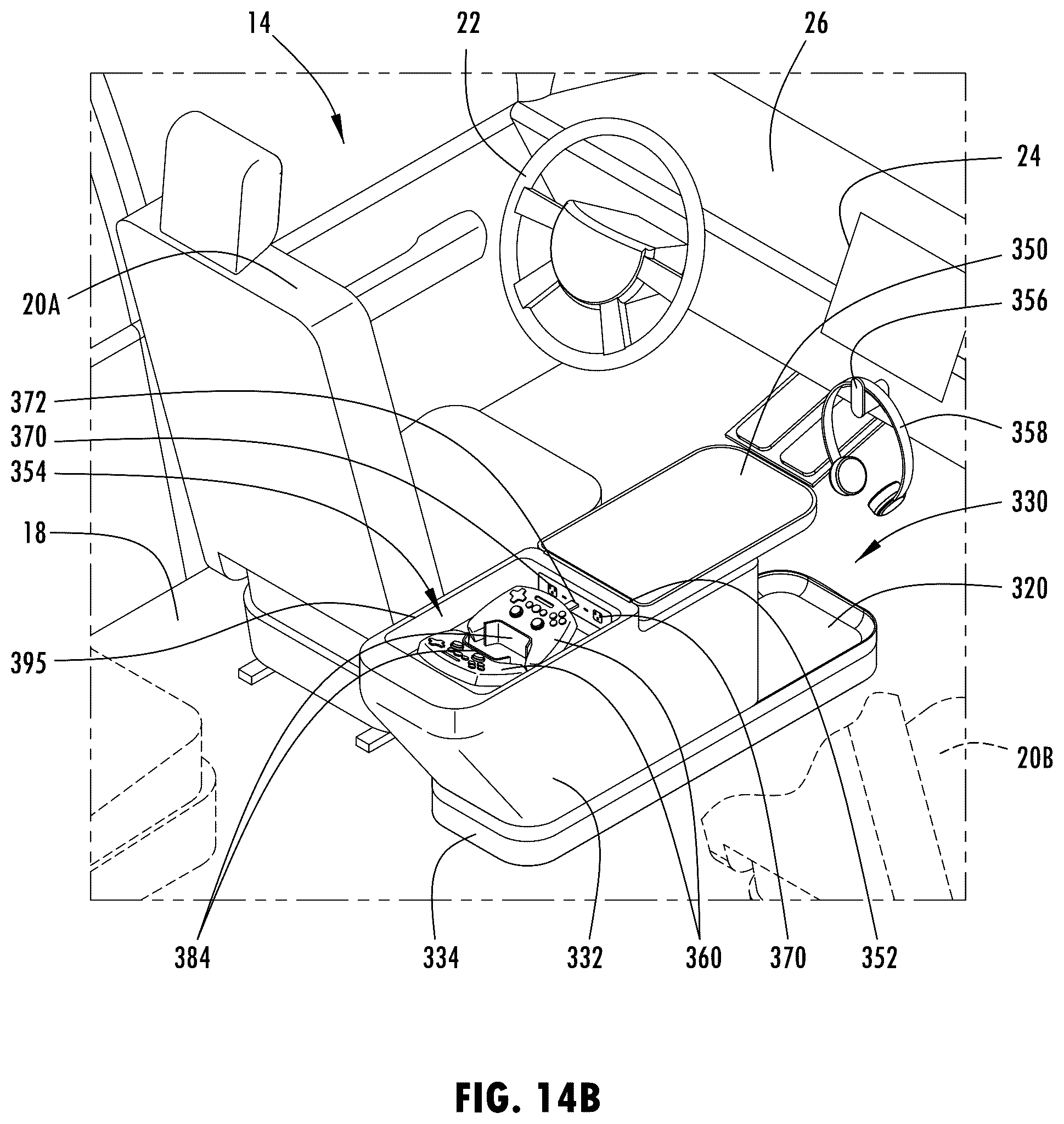 Patent US12508996 Figure 19 – Vehicle media console