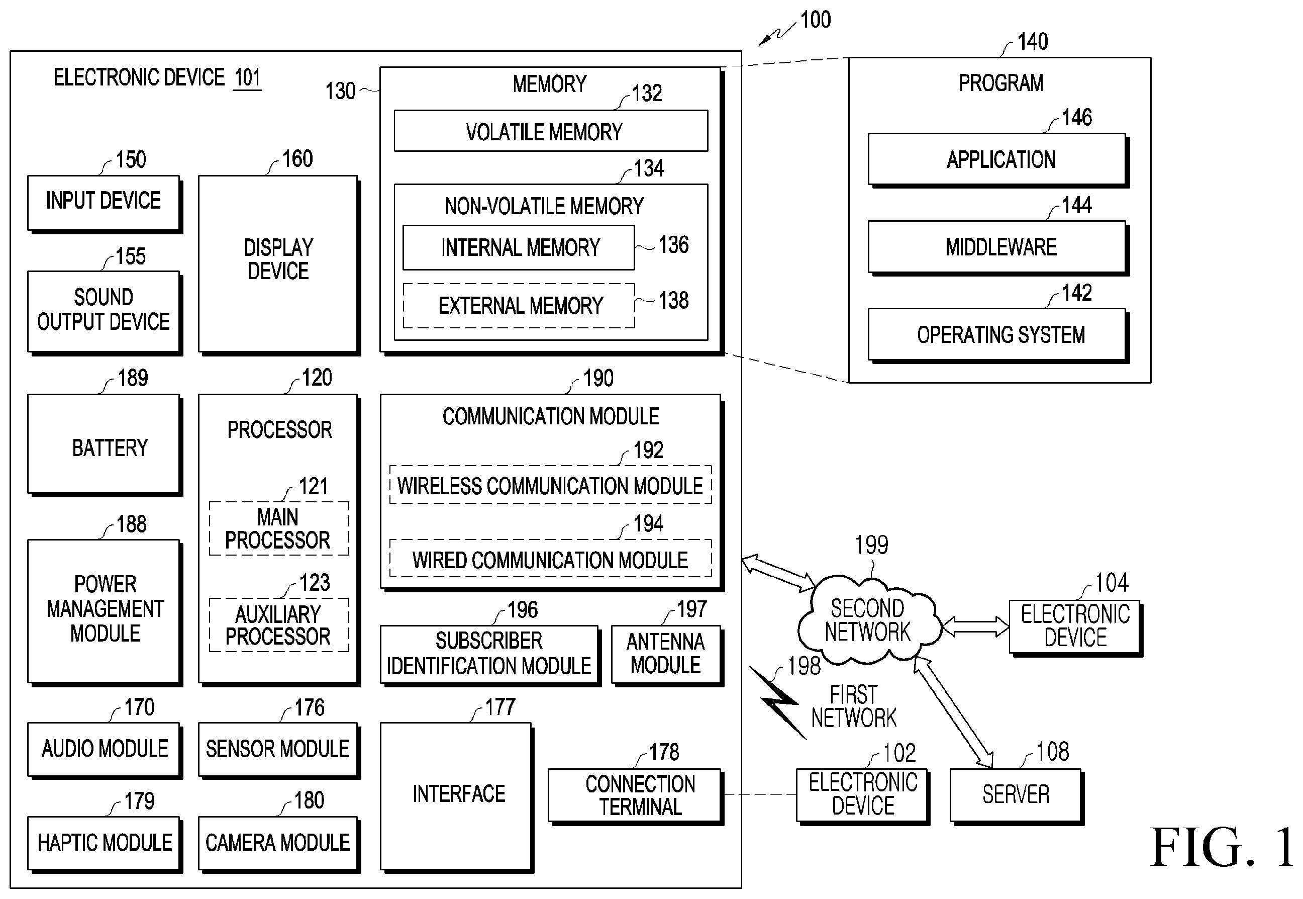Patent US12511013 — Electronic device for folder operation, and operating method therefor — Figure 1