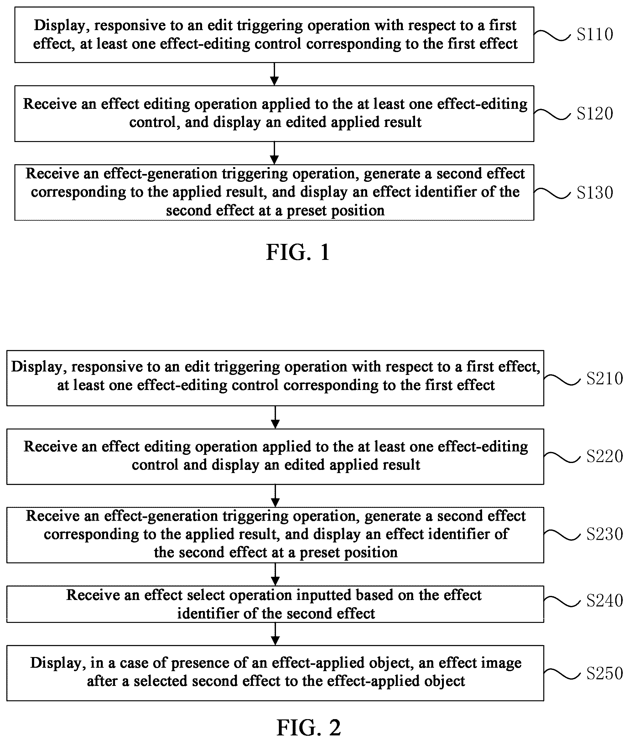 Patent US12511027 Figure 1 – Effect processing method, apparatus, electronic device, and storage medium