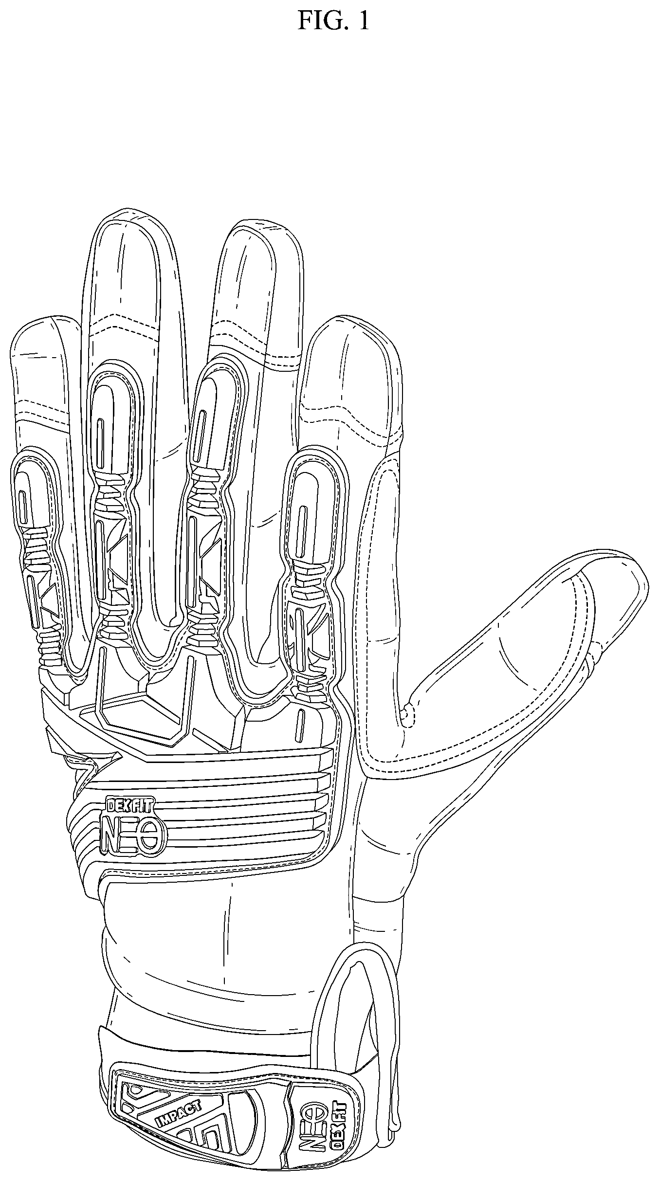 Patent USD1075216 — Glove — Figure 1