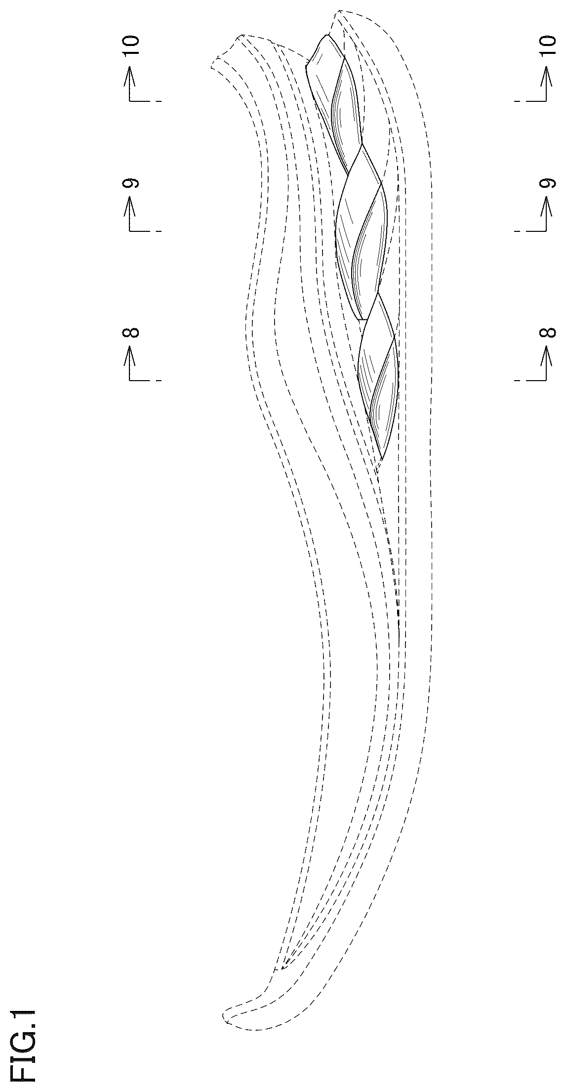 Patent USD1075245 Figure 1 – Shoe sole
