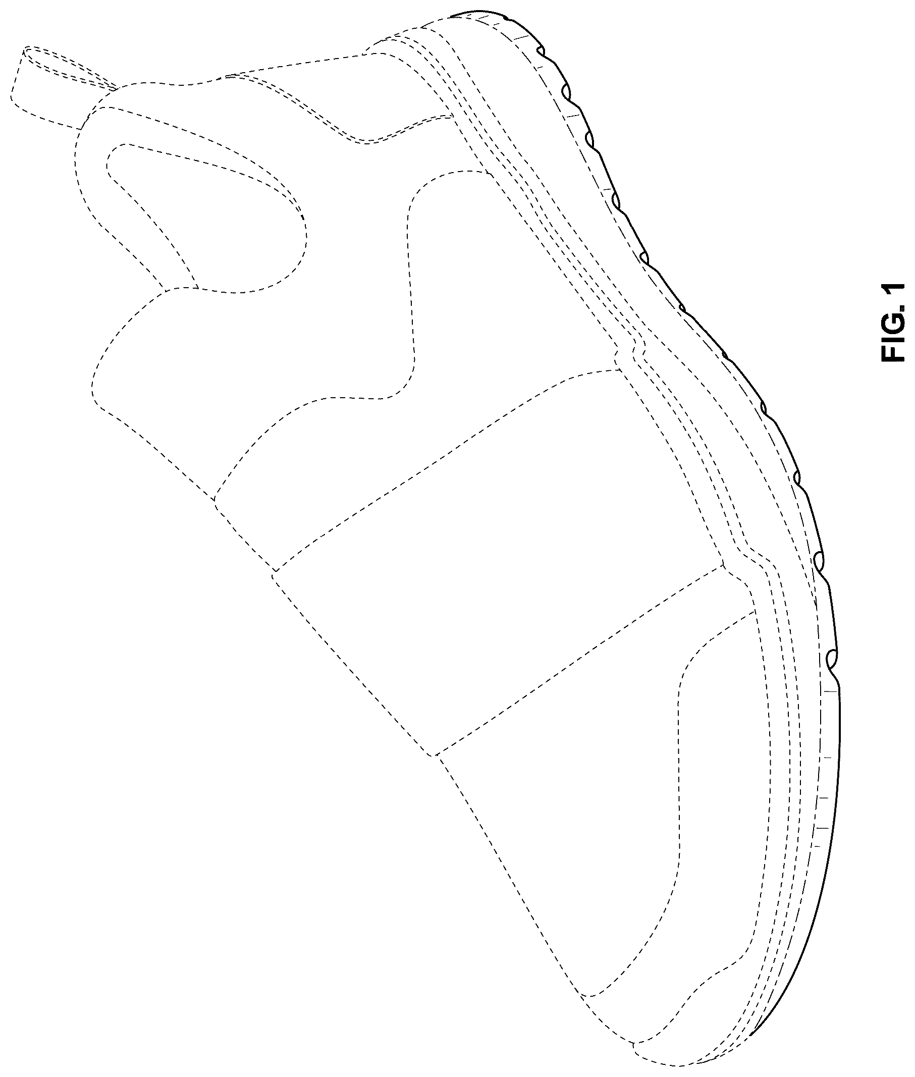 Patent USD1075250 — Footwear — Figure 1
