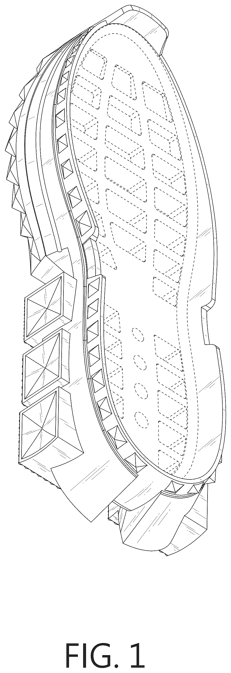 Patent USD1075259 Figure 1 – Shoe sole