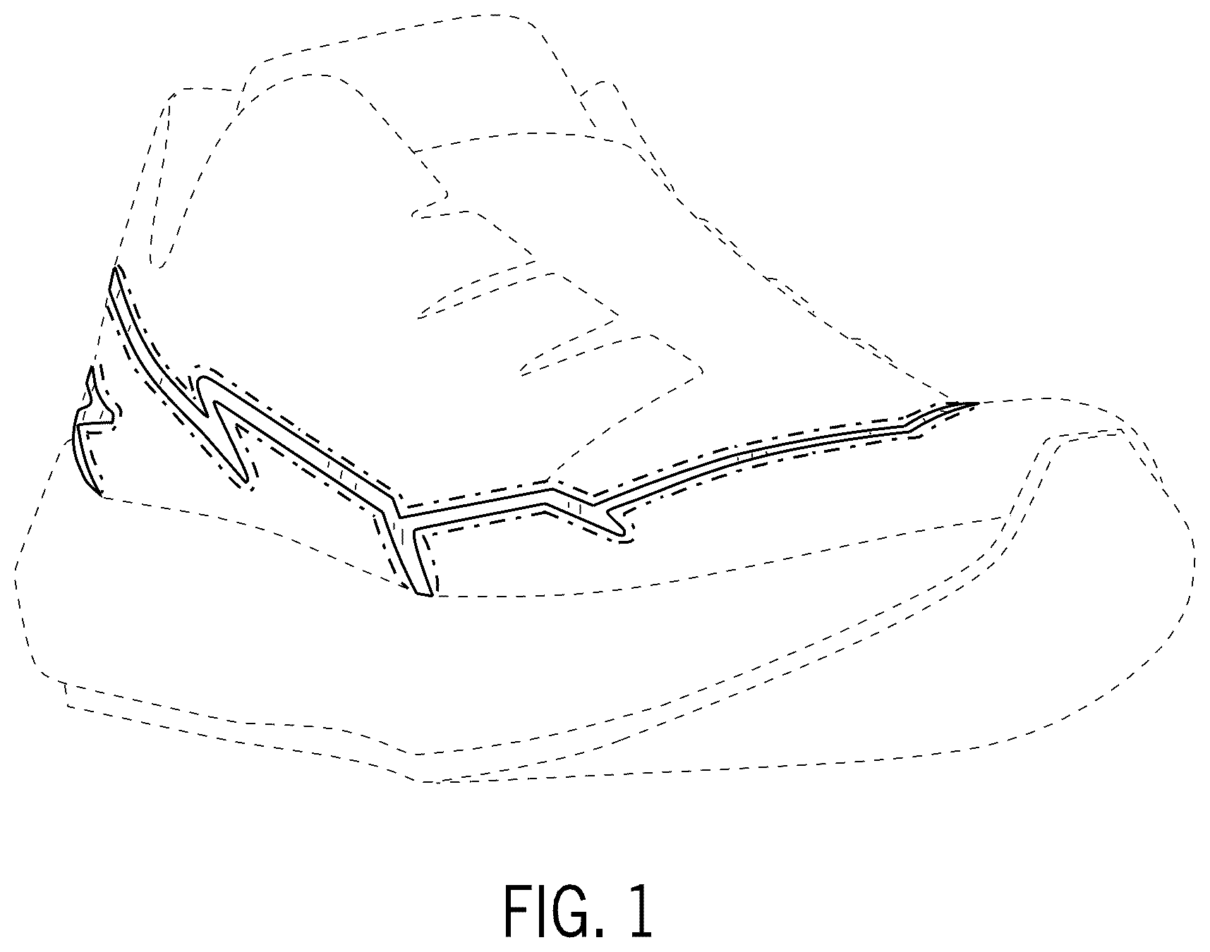 Patent USD1075264 — Footwear article — Figure 1