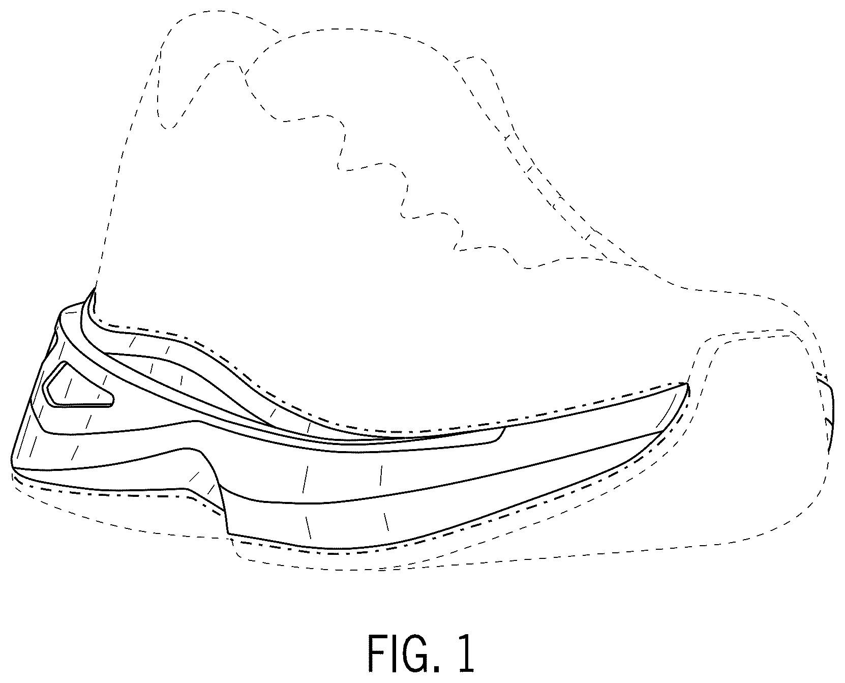 Patent USD1075276 Figure 1 – Footwear article