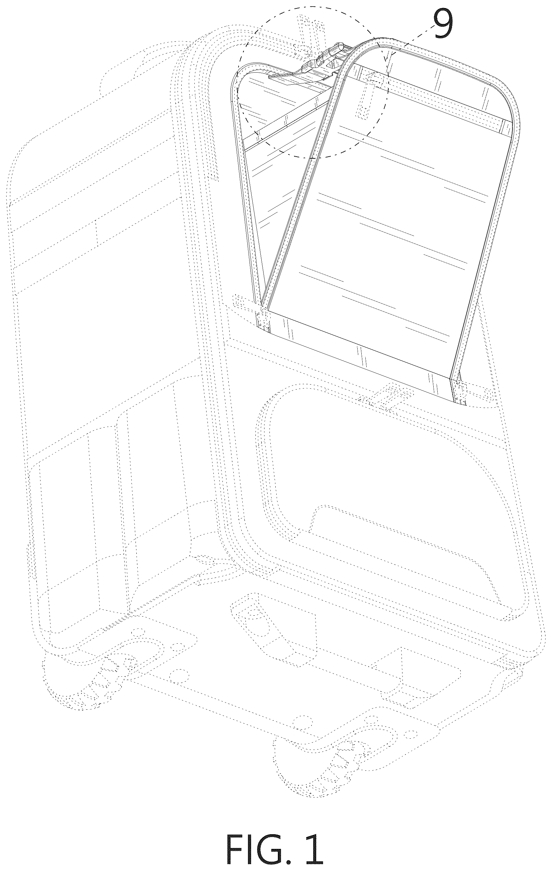 Patent USD1075289 — Front pocket on backpack — Figure 1