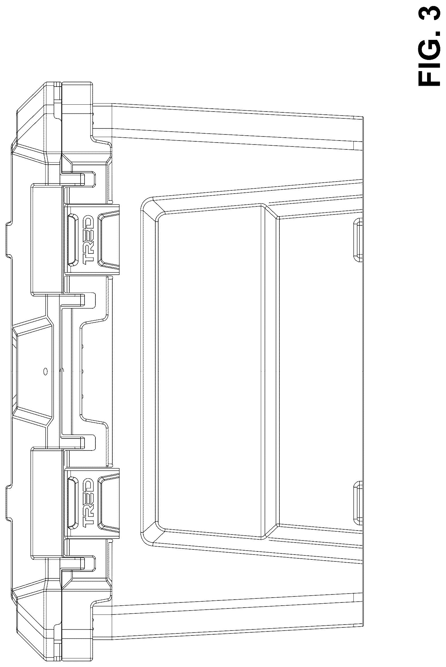 Patent USD1075296 Figure 3 – Storage box