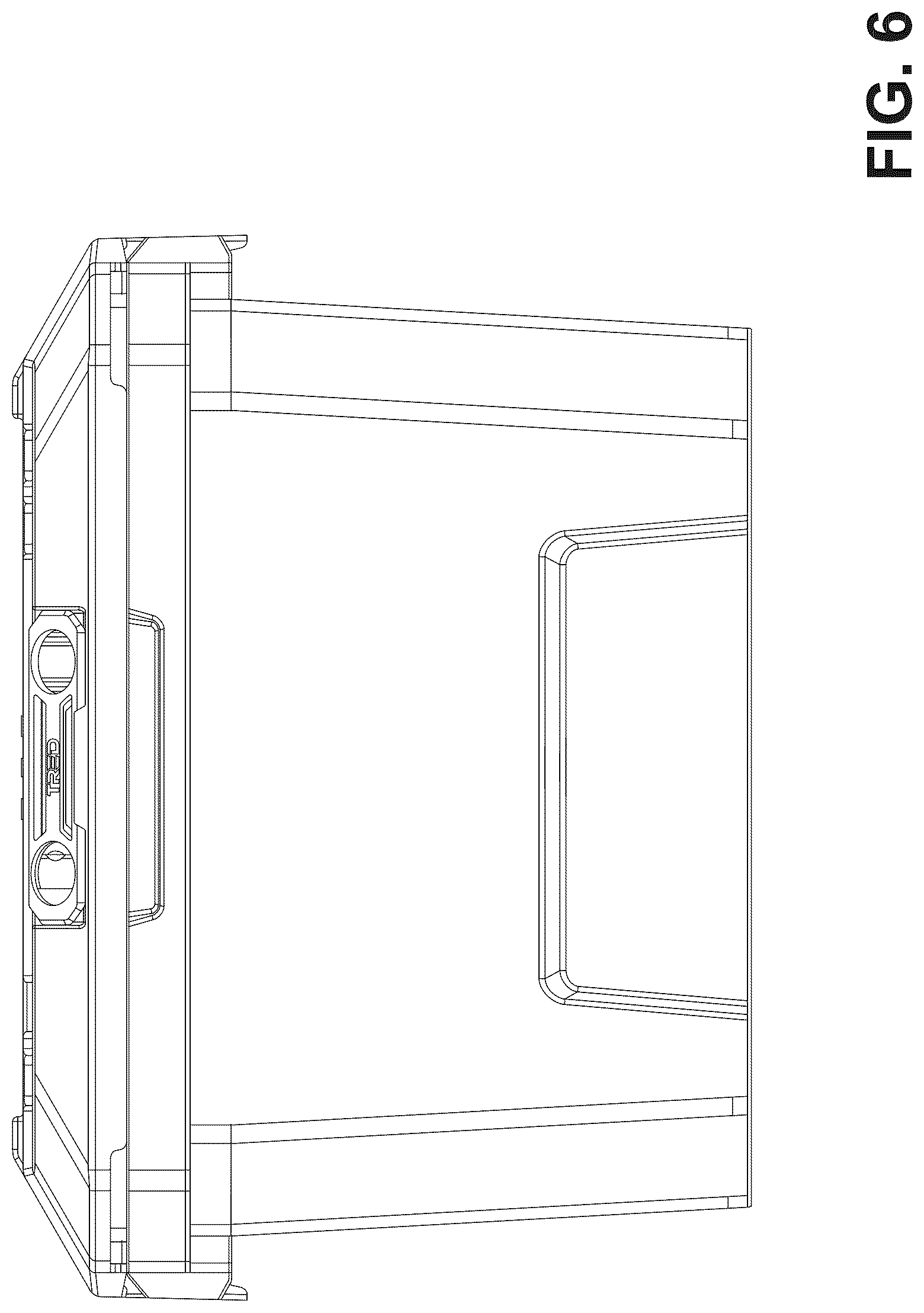 Patent USD1075296 Figure 6 – Storage box