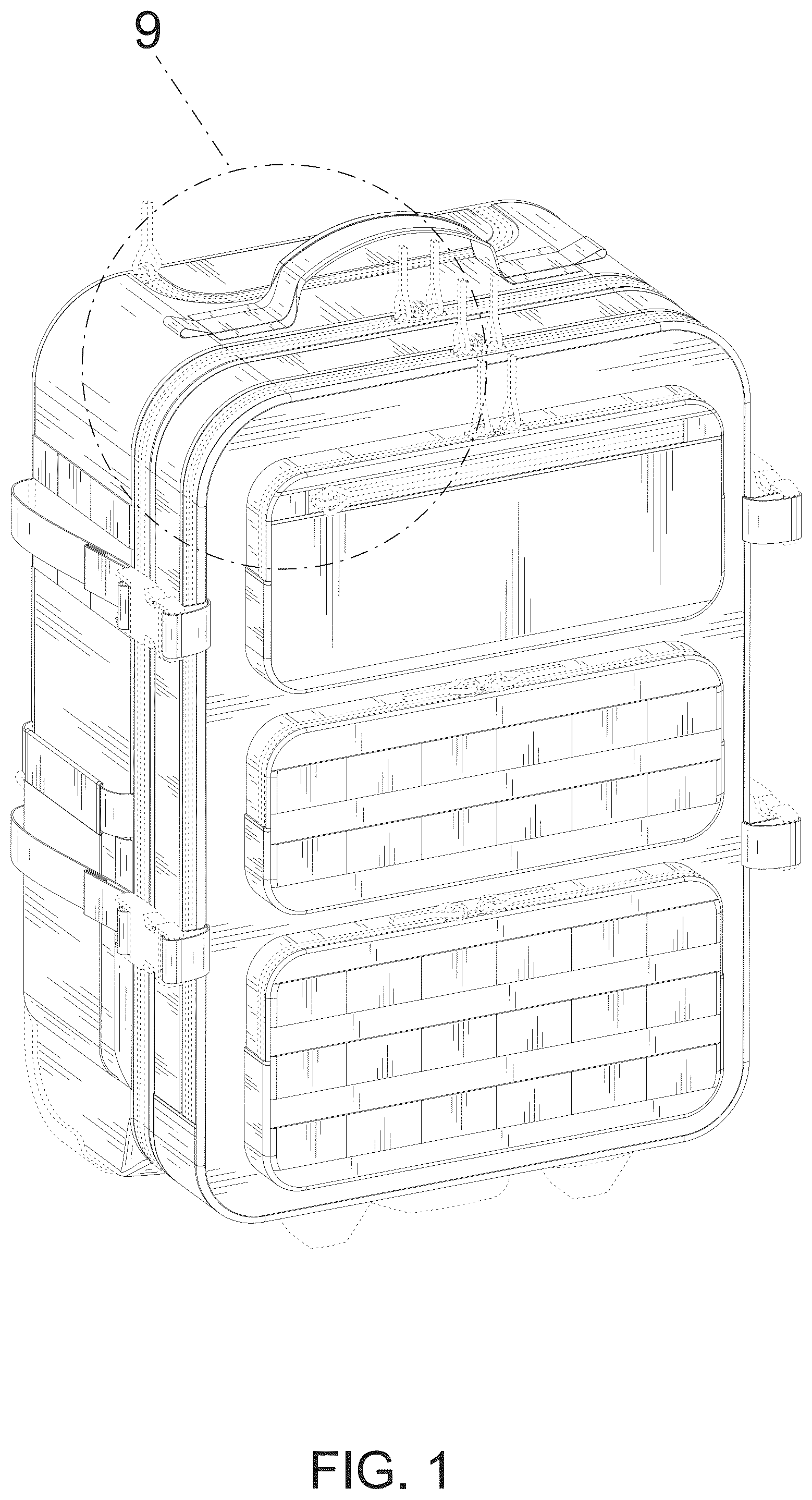 Patent USD1075299 Figure 1 – Bag