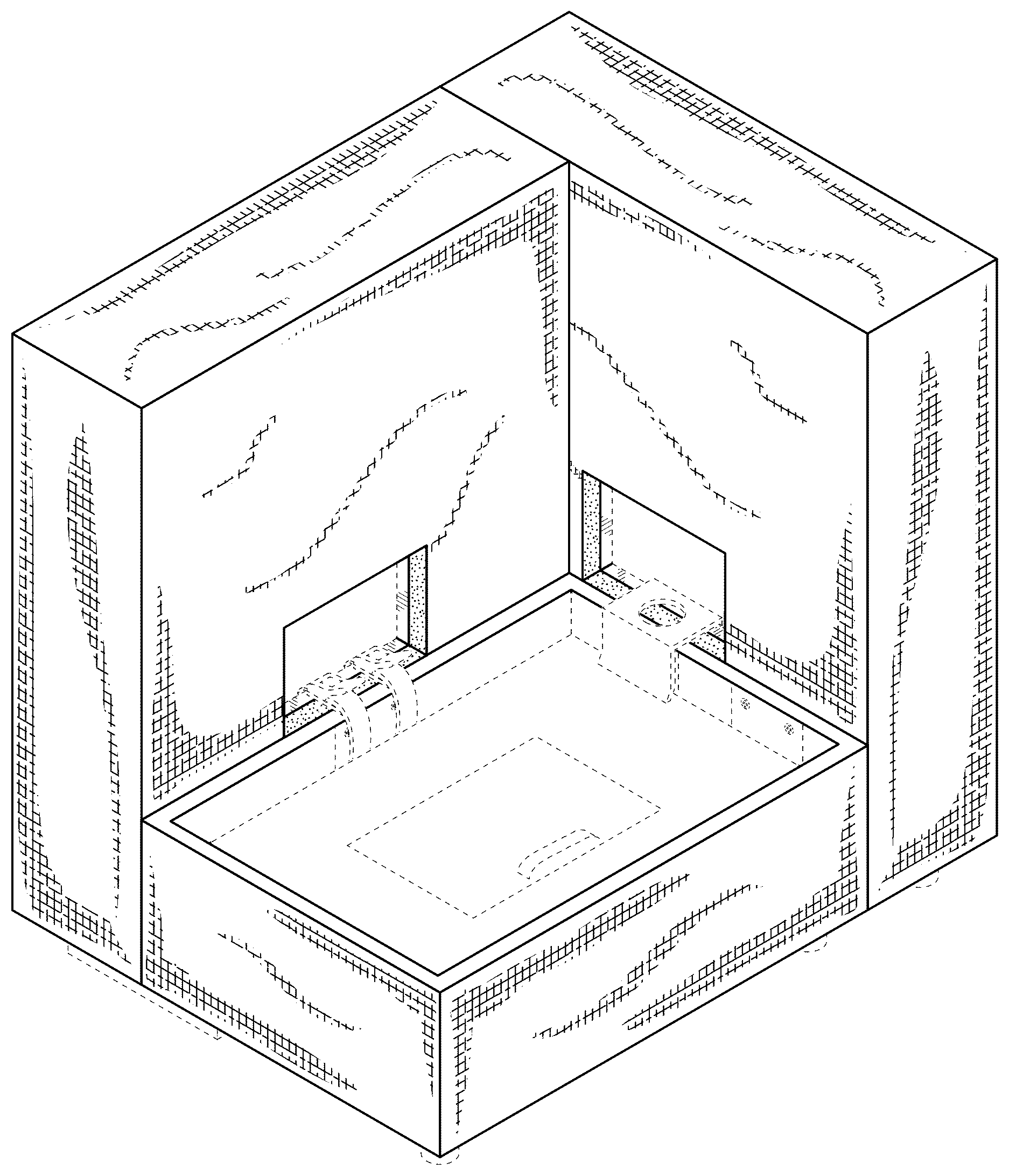 Patent USD1075342 — Modular furniture assembly with base and multiple upright members — Figure 1