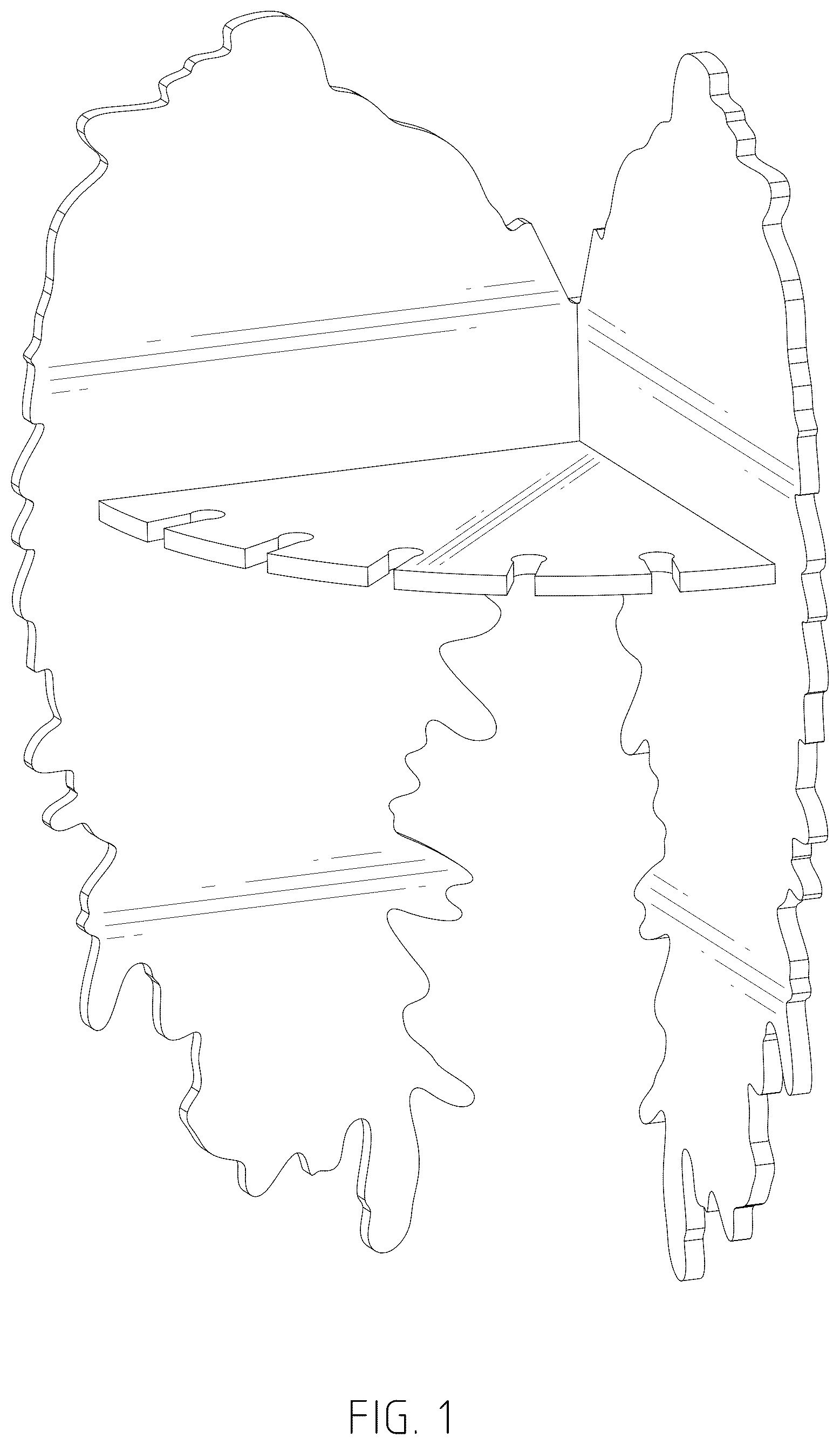 Patent USD1075353 — Corner shelf — Figure 1