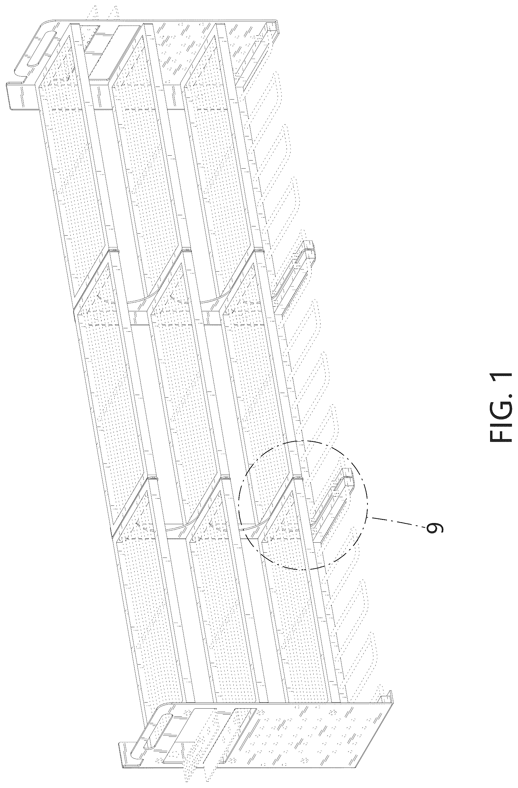 Patent USD1075355 Figure 1 – Tool storage rack