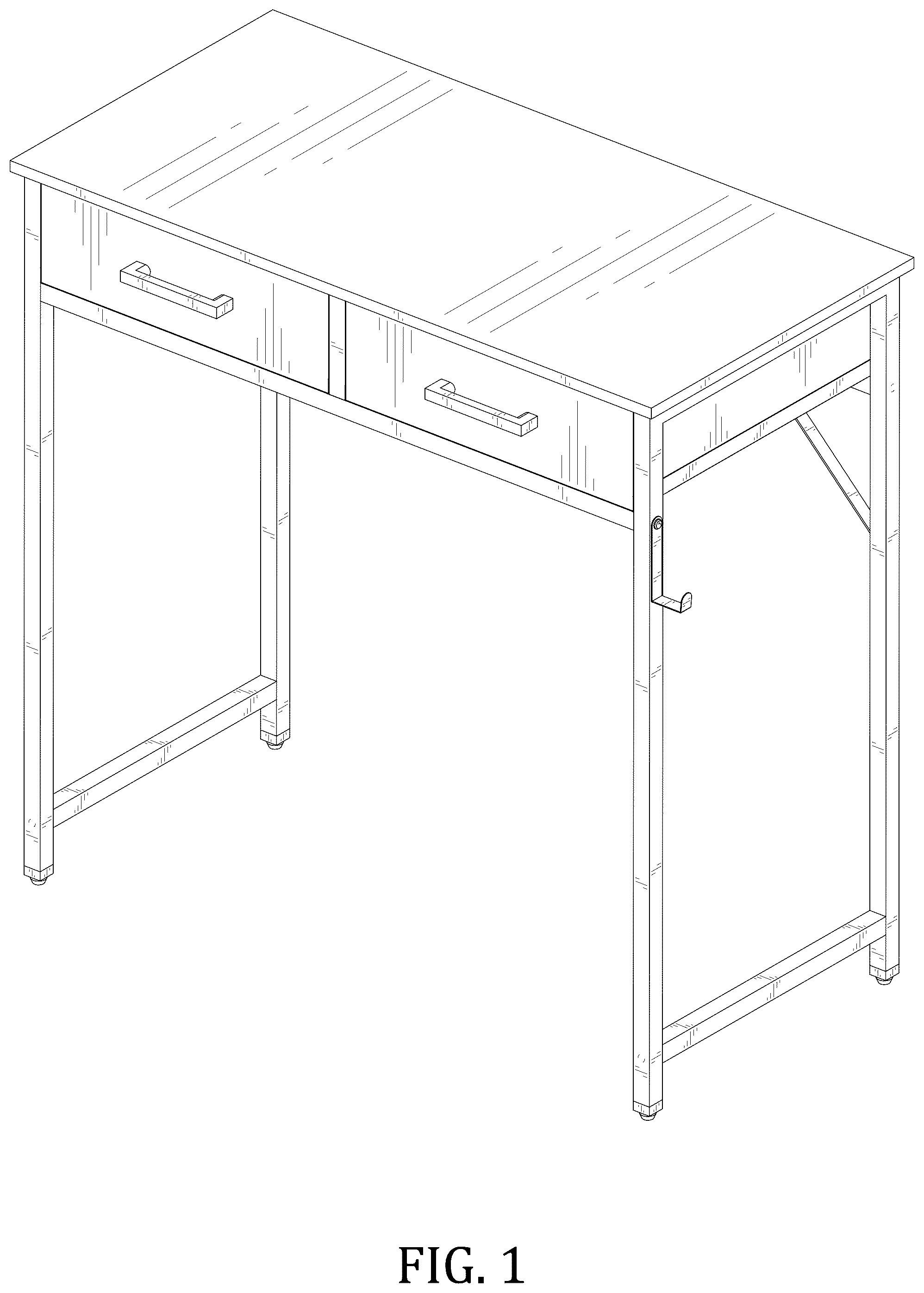 Patent USD1075368 Figure 1 – Desk
