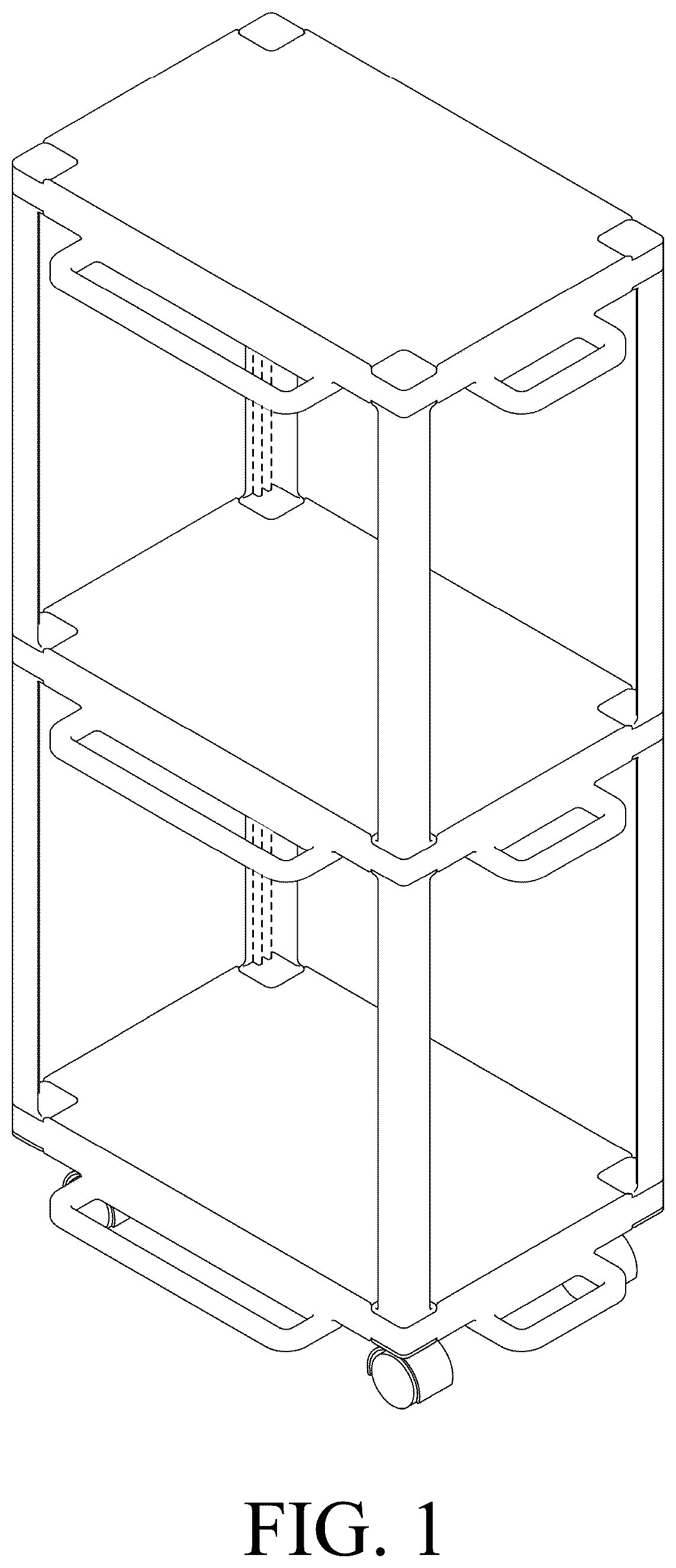Patent USD1075374 — Multi-tiered utility cart — Figure 1