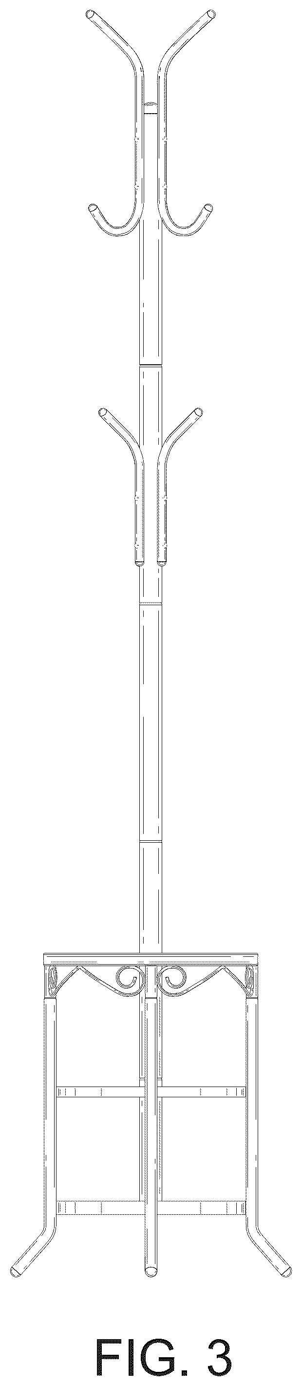 Patent USD1075377 Figure 3 – Coat rack