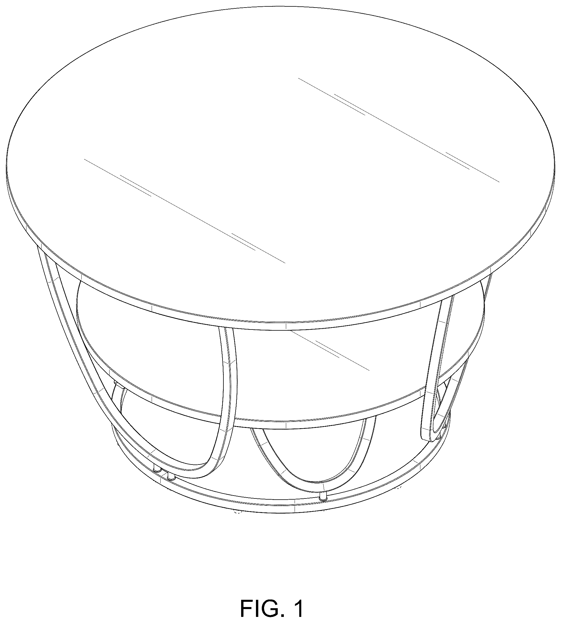Patent USD1075378 Figure 1 – Coffee table