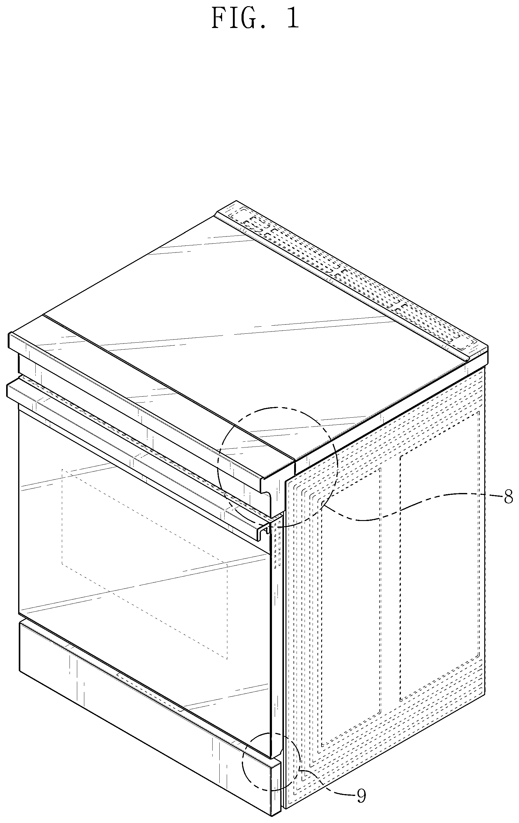 Patent USD1075393 Figure 1 – Induction range with oven