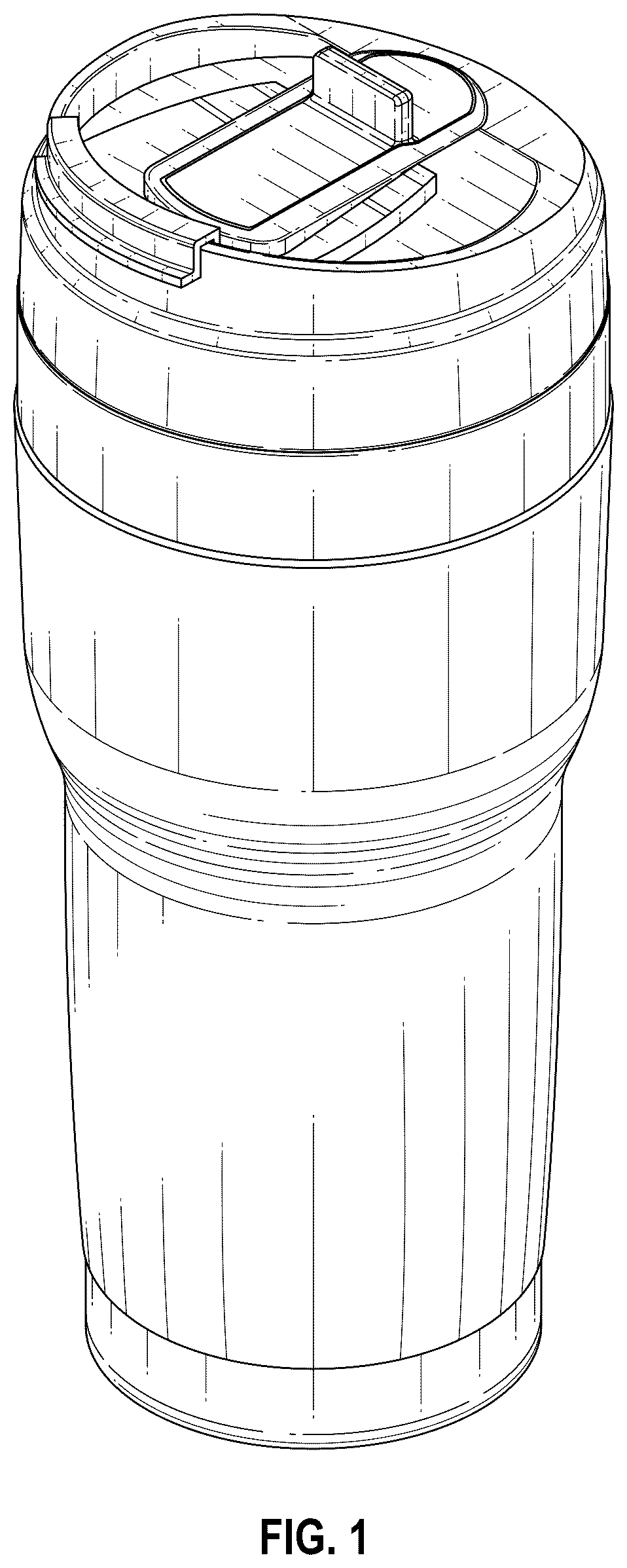 Patent USD1075416 Figure 1 – Travel tumbler with lid