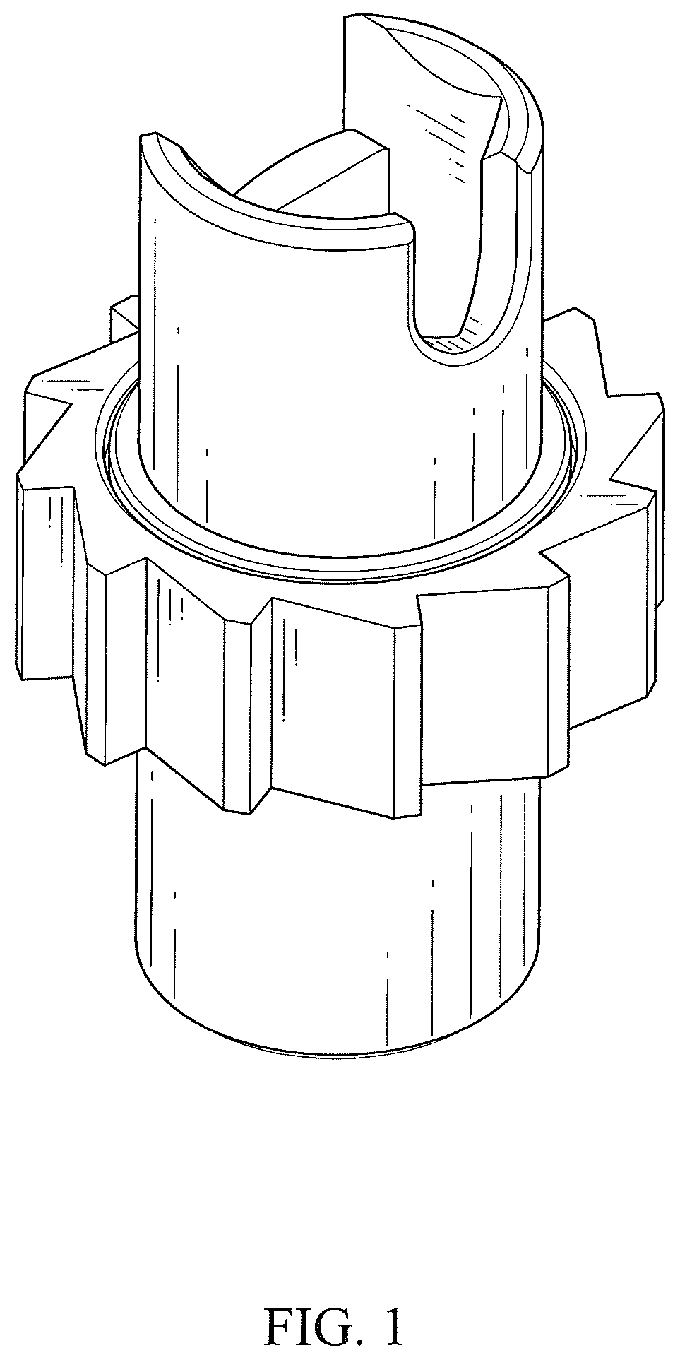 Patent USD1075449 Figure 1 – Ratchet socket of a skateboard wrench