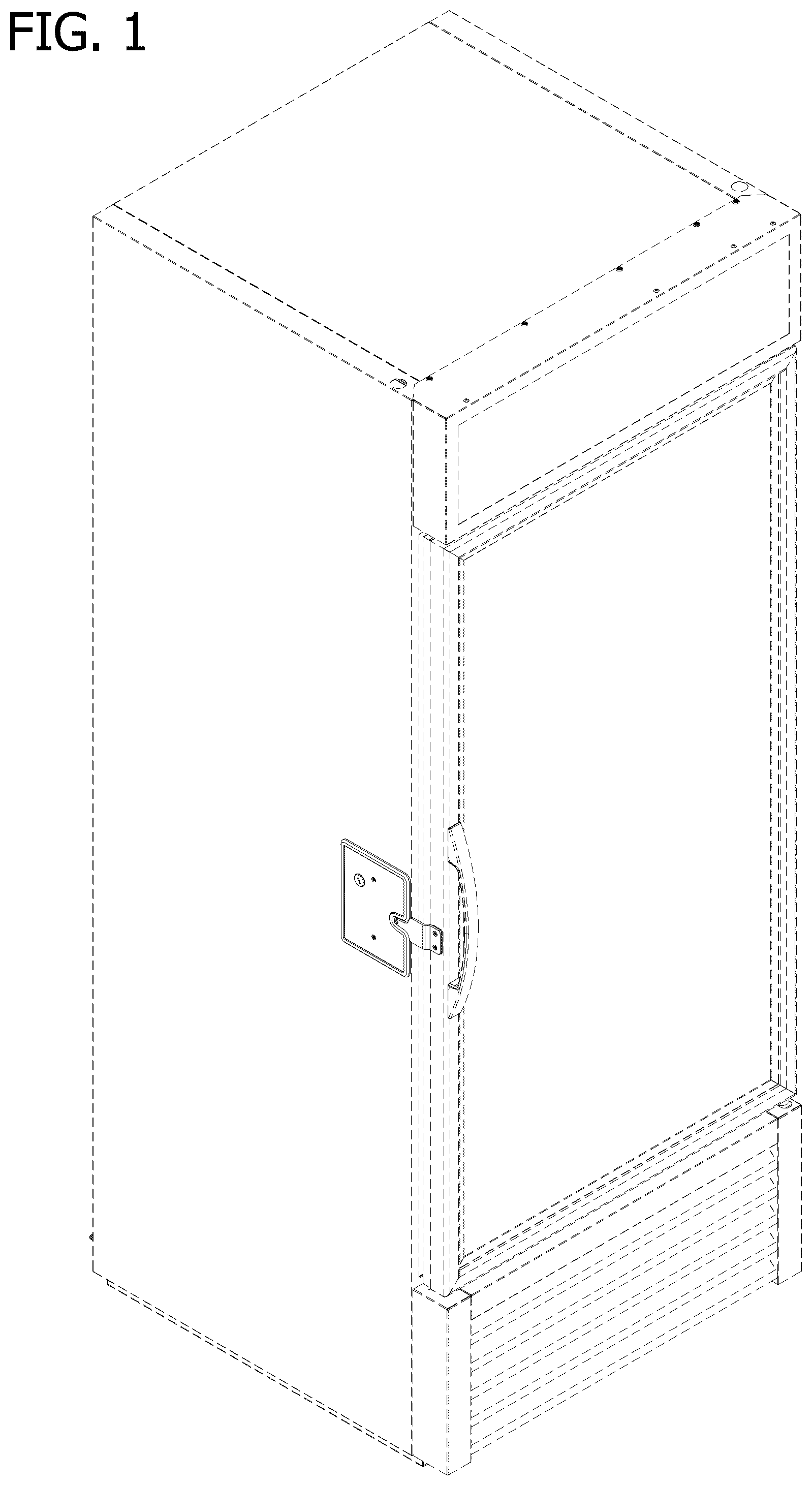 Patent USD1075470 — Refrigerator cabinet door lock — Figure 1