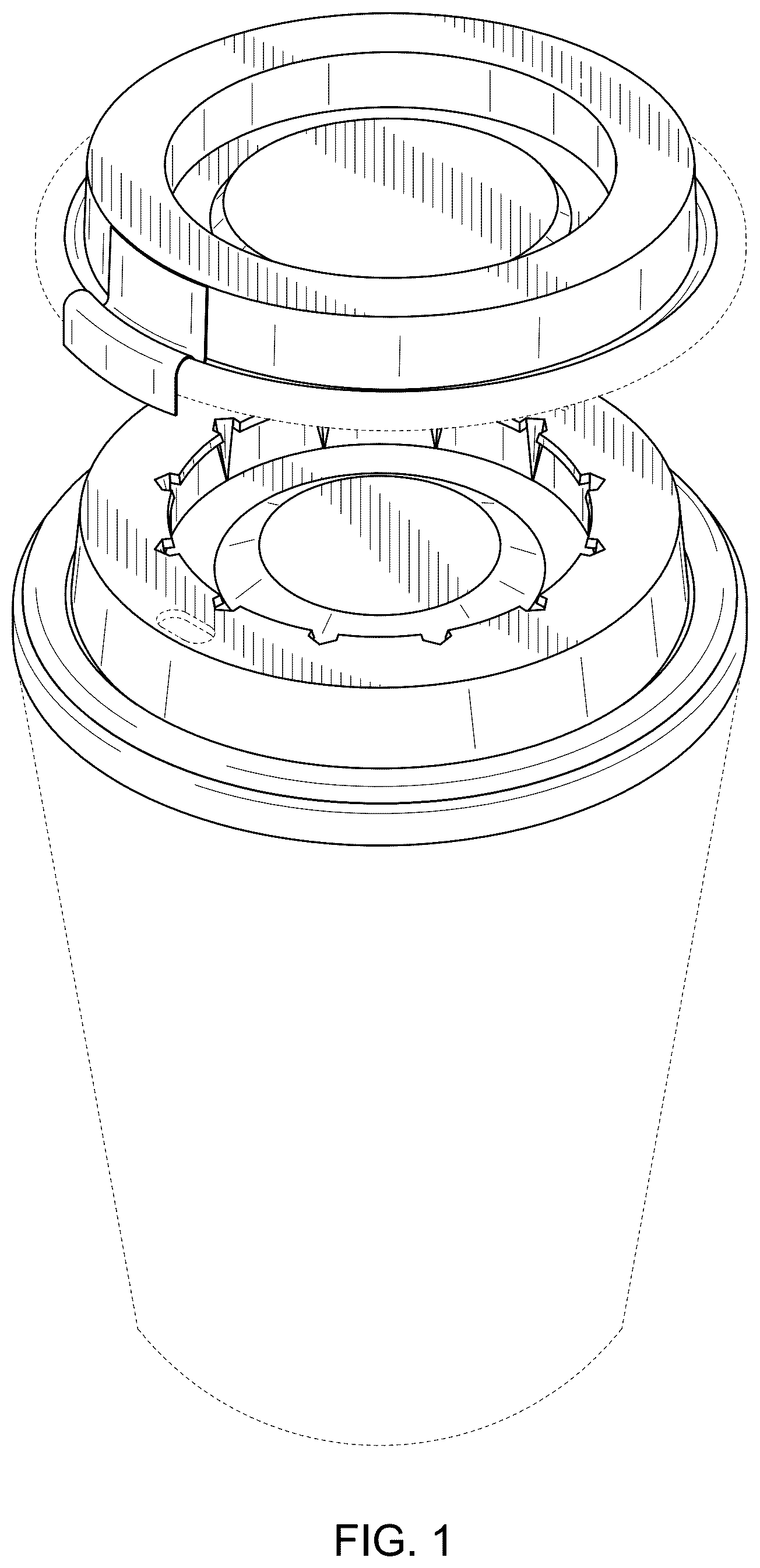 Patent USD1075500 — Combined disposable lid and cover — Figure 1