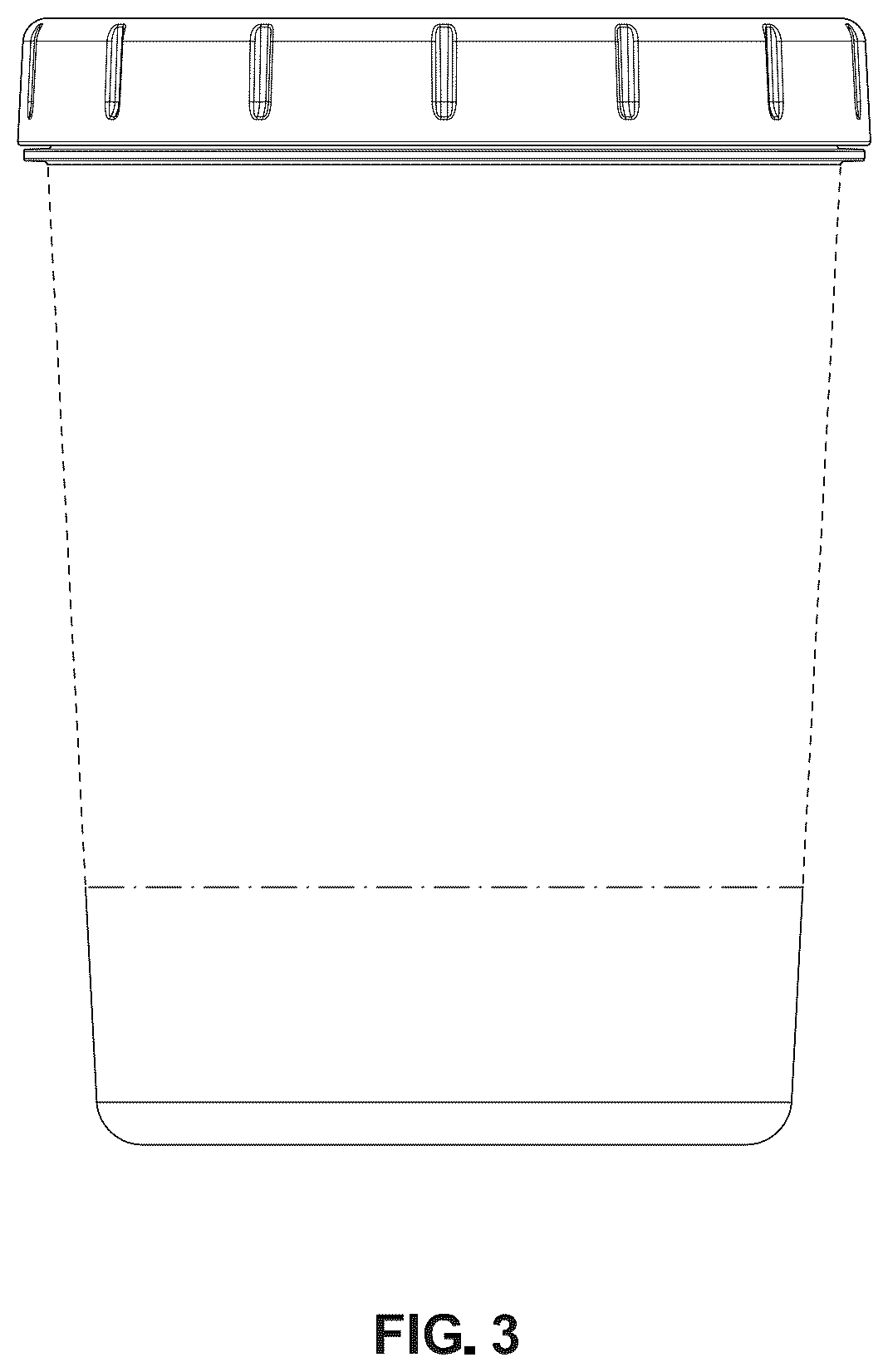 Patent USD1075519 Figure 3 – Combined jar and lid