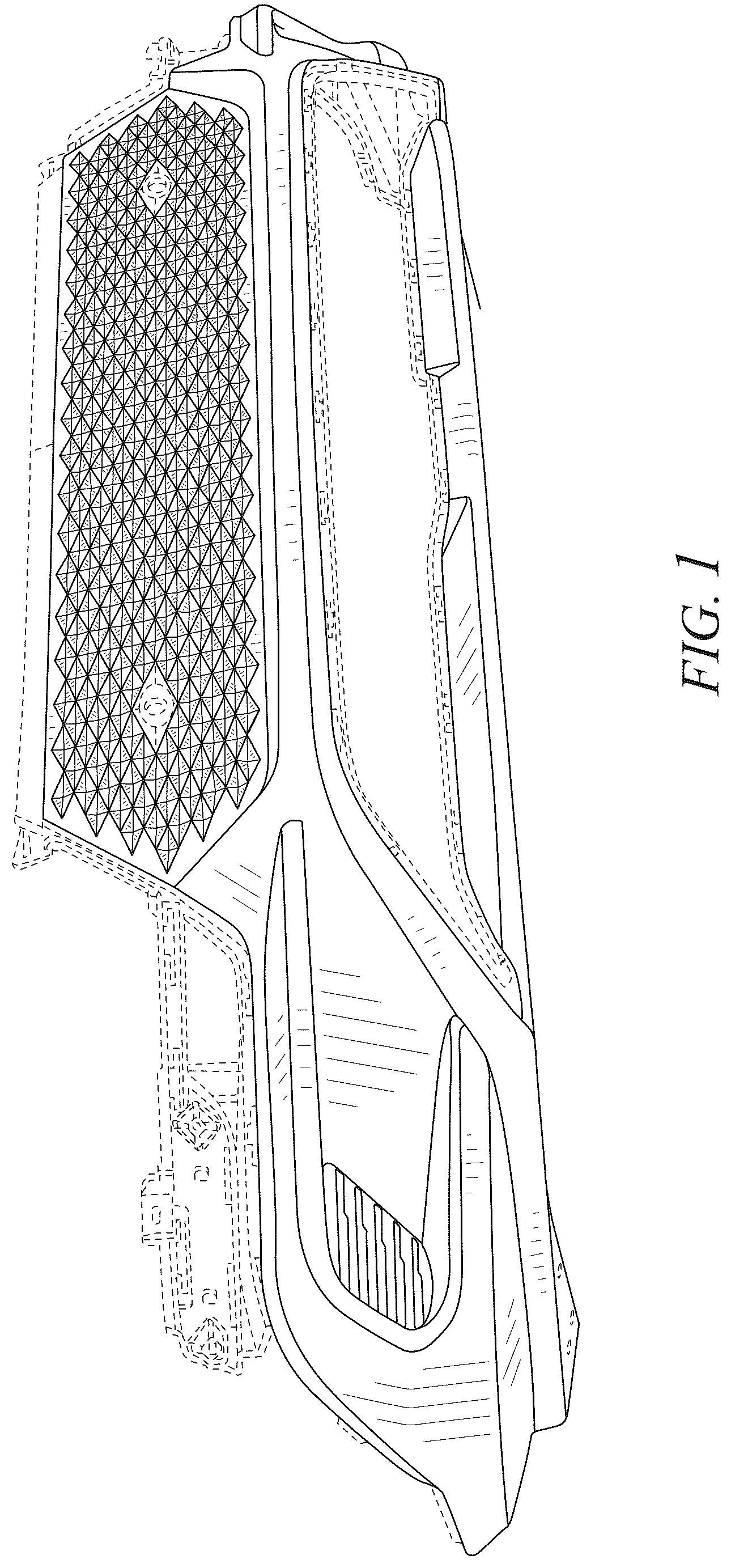 Patent USD1075595 Figure 1 – Vehicle rear lower fascia