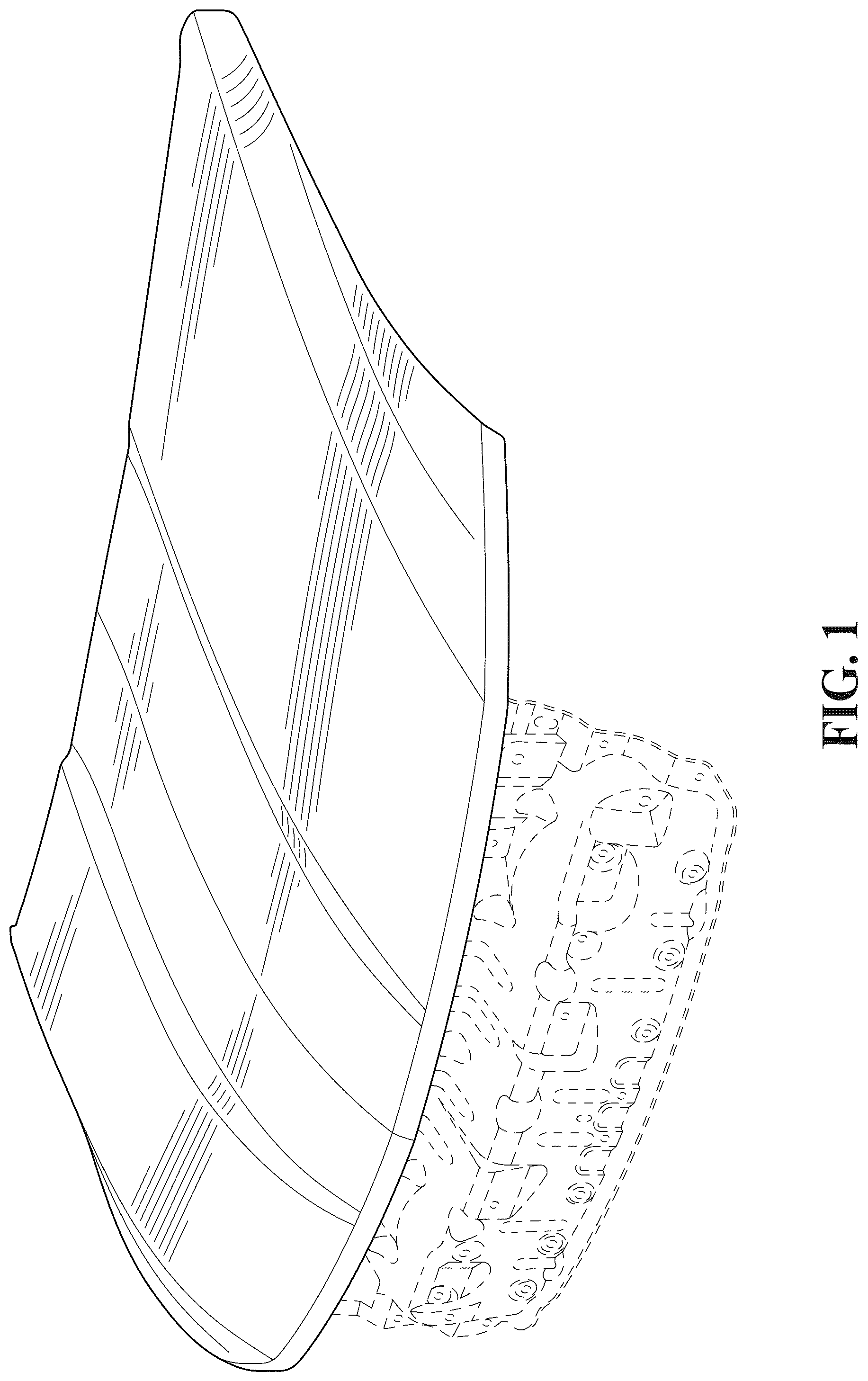 Patent USD1075596 Figure 1 – Vehicle hood