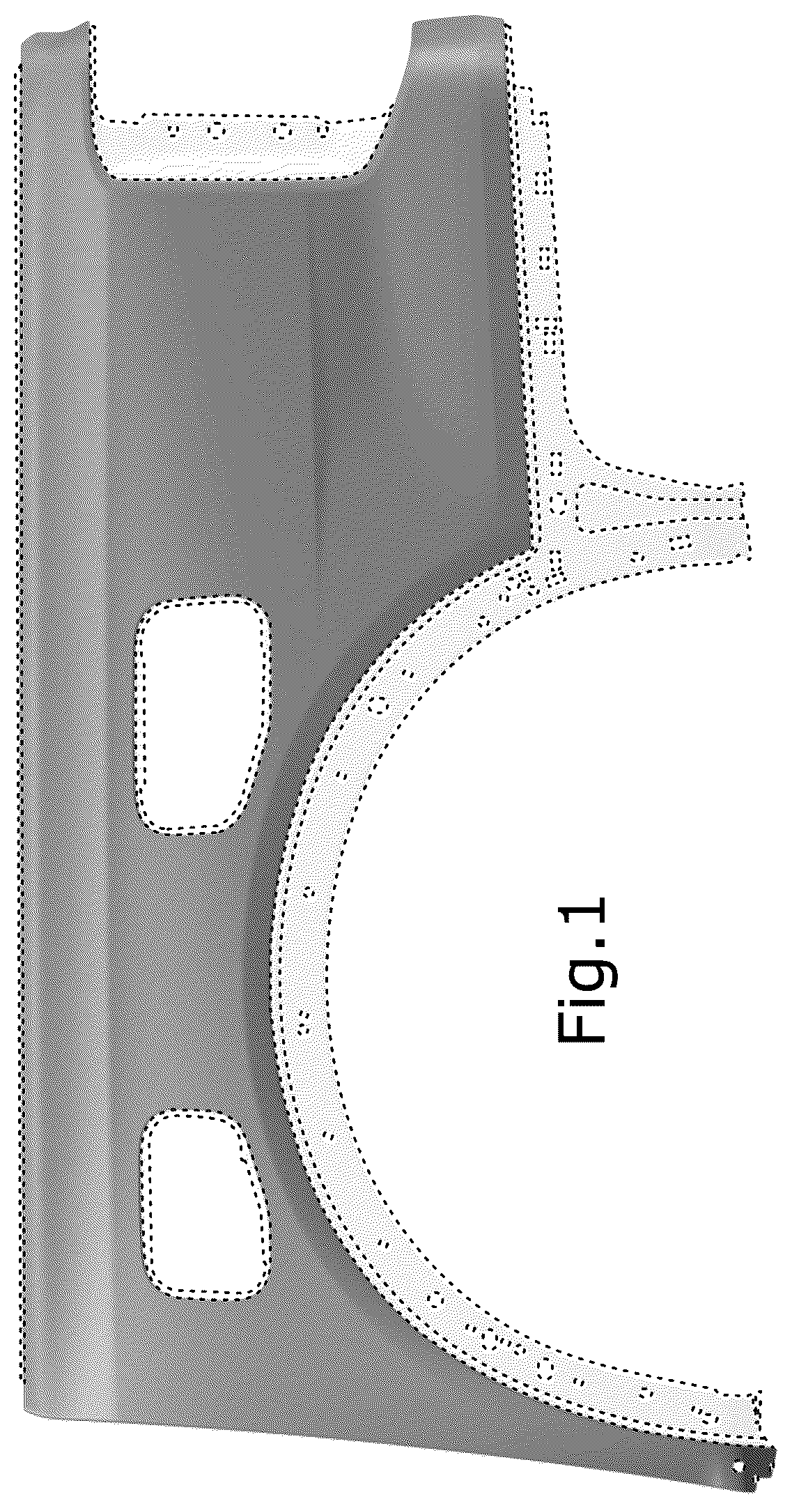 Patent USD1075605 Figure 1 – Vehicle pickup box outer panel