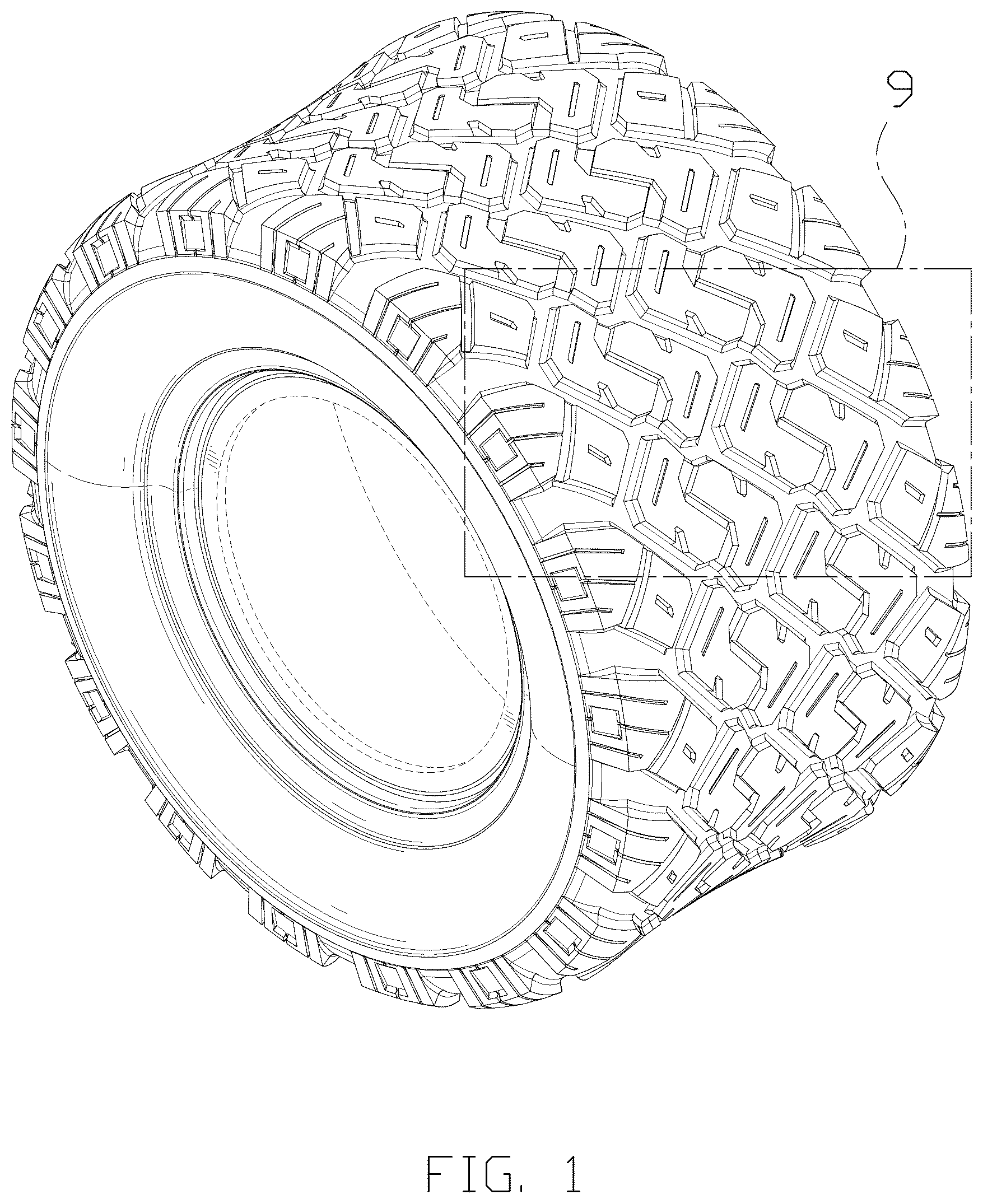 Patent USD1075636 — Tire — Figure 1
