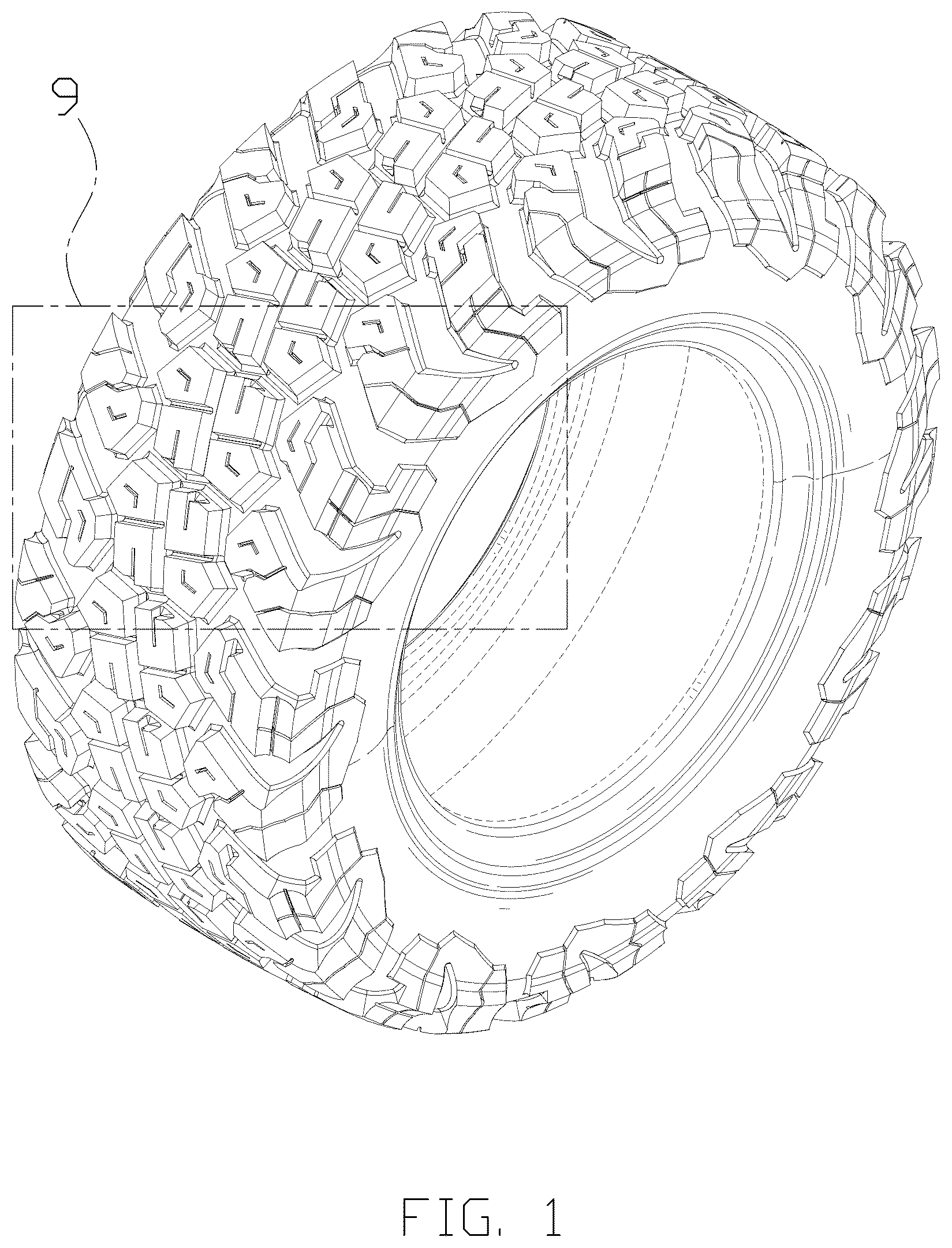 Patent USD1075638 Figure 1 – Tire