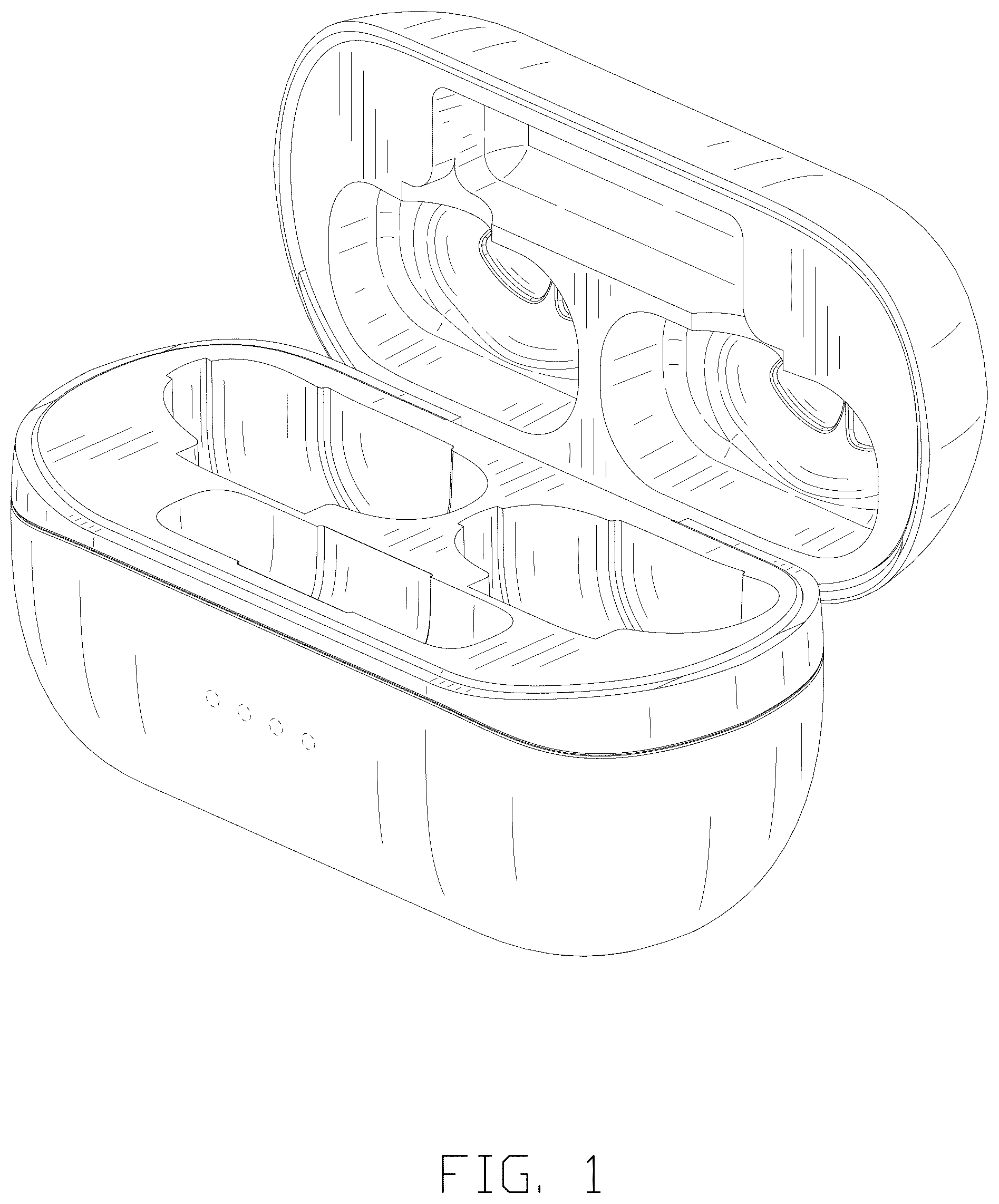 Patent USD1075725 — Set of microphone, receiver and charging case — Figure 1