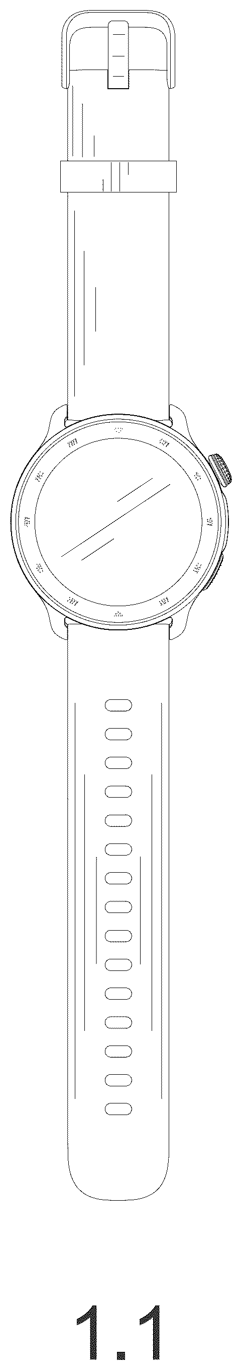 Patent USD1075753 Figure 1 – Smart watch