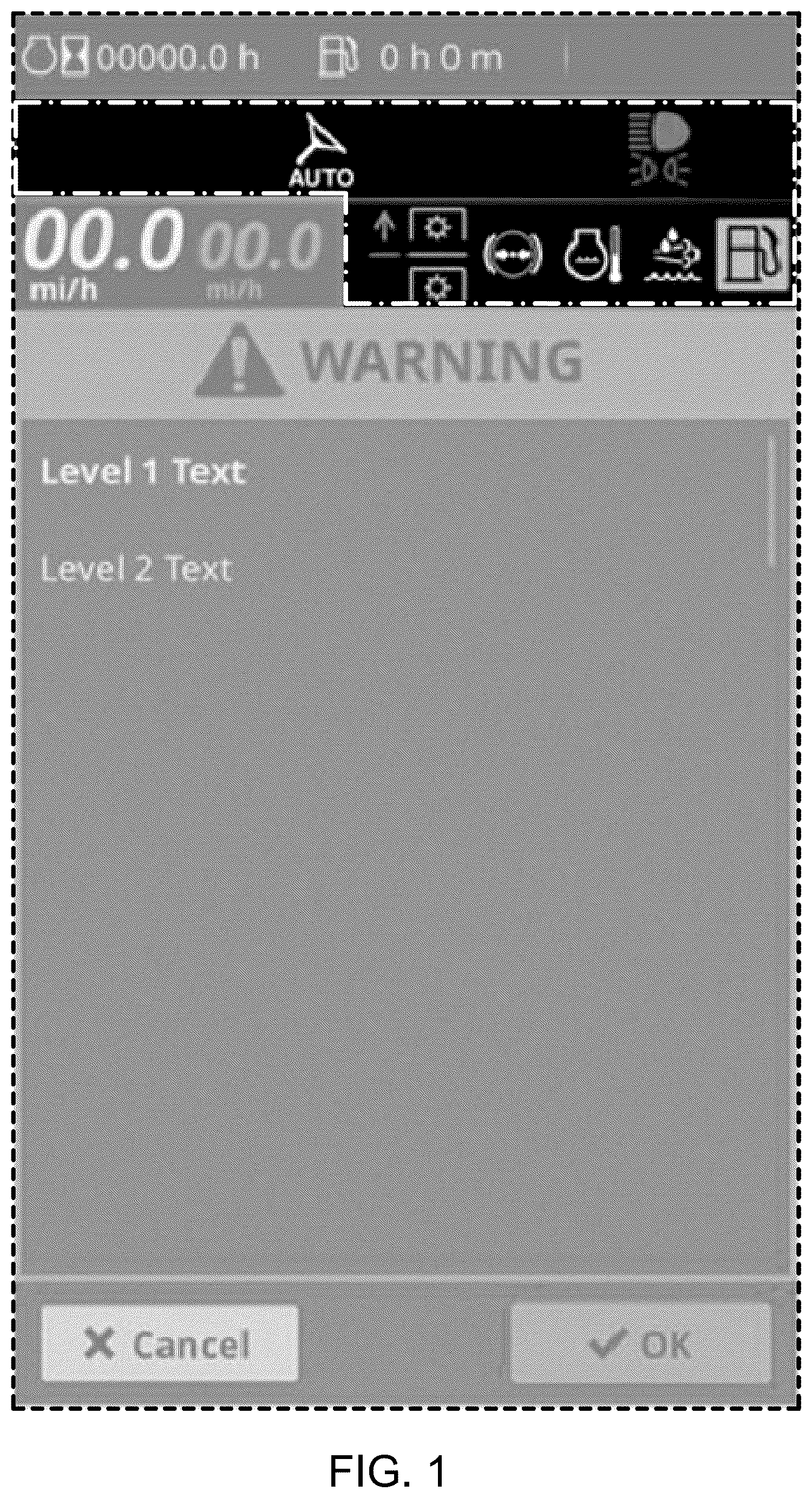 Patent USD1075793 — Display screen with a graphical user interface for a vehicle — Figure 1
