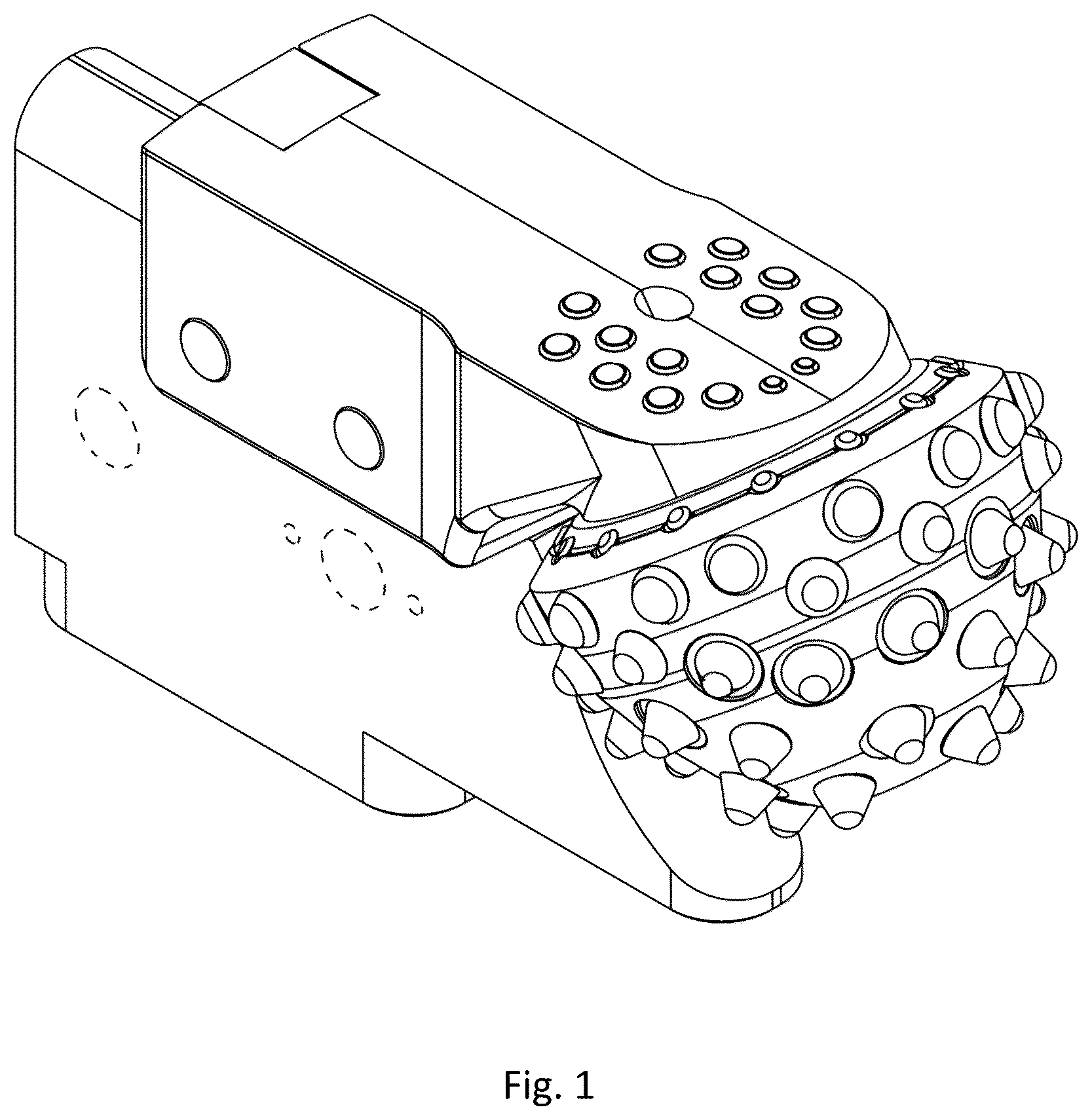 Patent USD1075852 — Cutting wing with rock roller for a reamer assembly — Figure 1