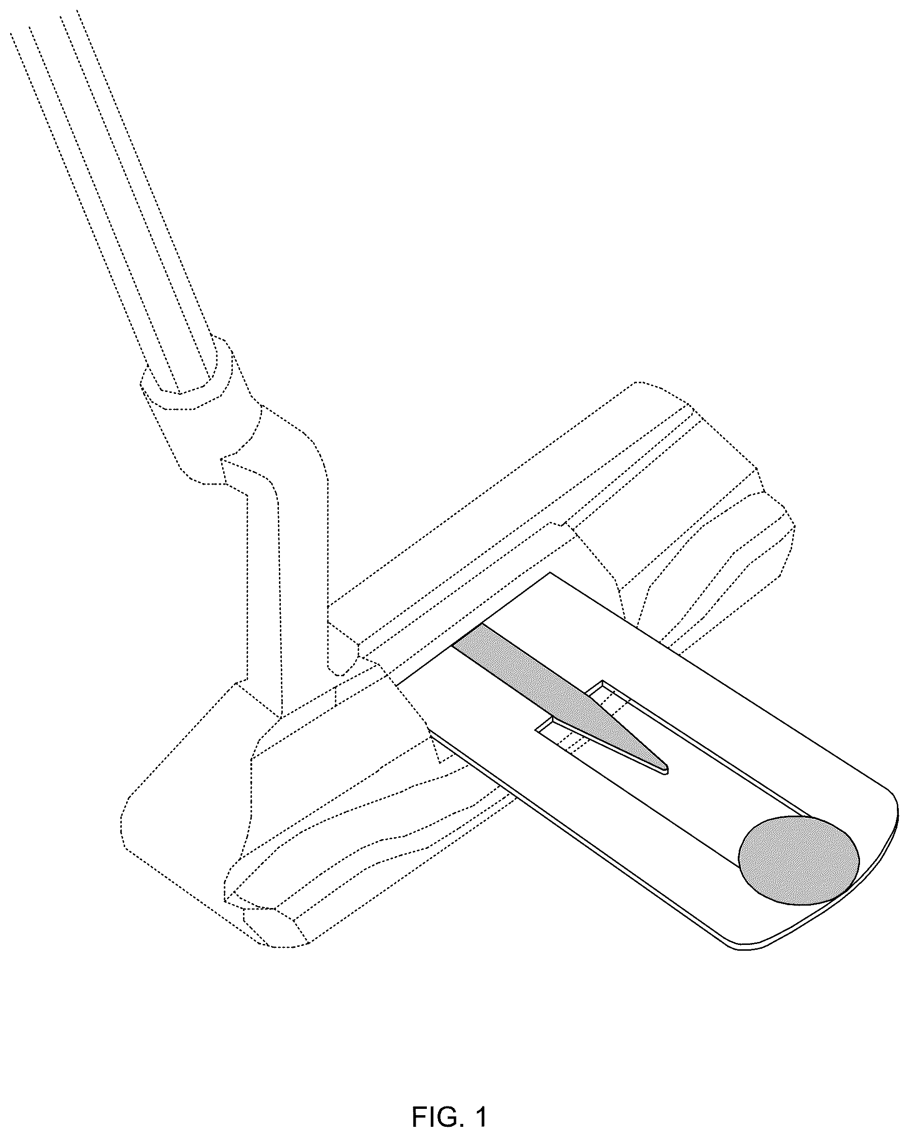 Patent USD1075979 — Aiming key golf putter attachment — Figure 1