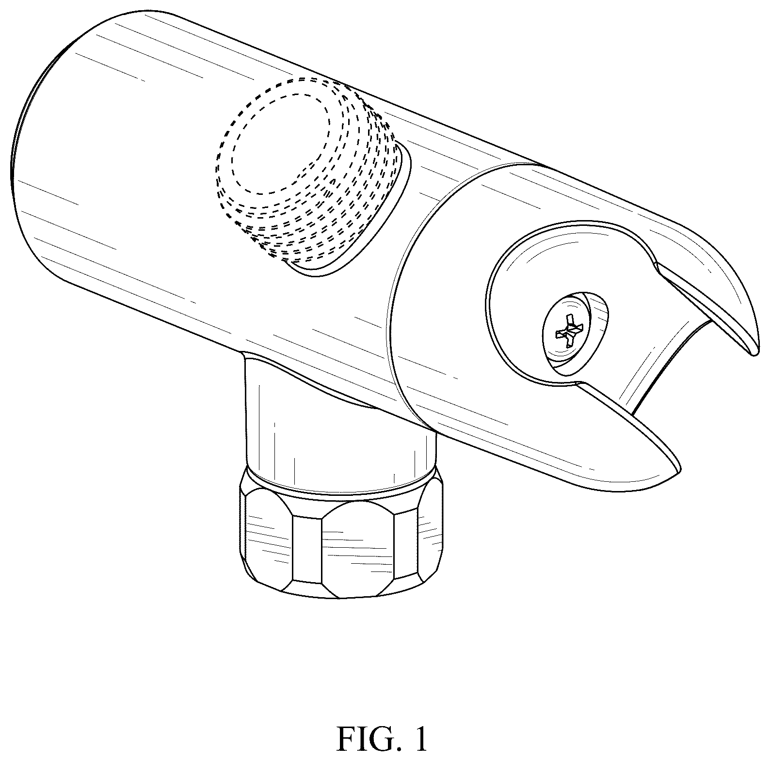 Patent USD1076018 — Push-button water outlet valve — Figure 1
