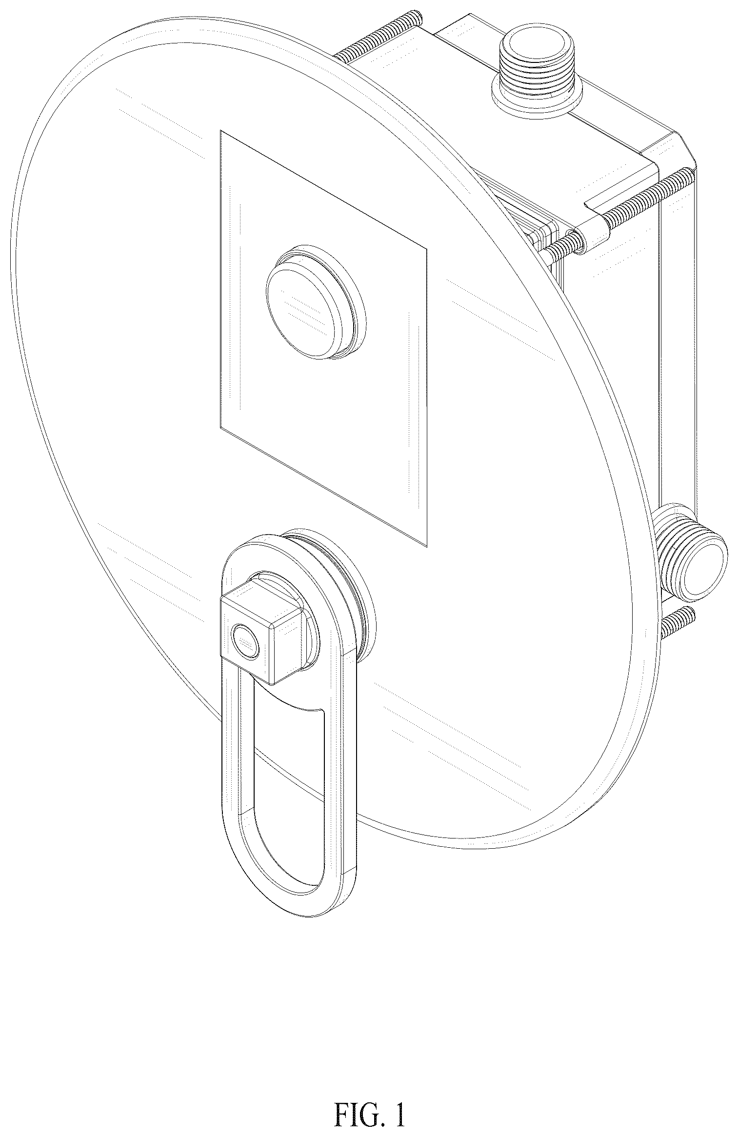 Patent USD1076019 Figure 1 – Wall-mounted faucet