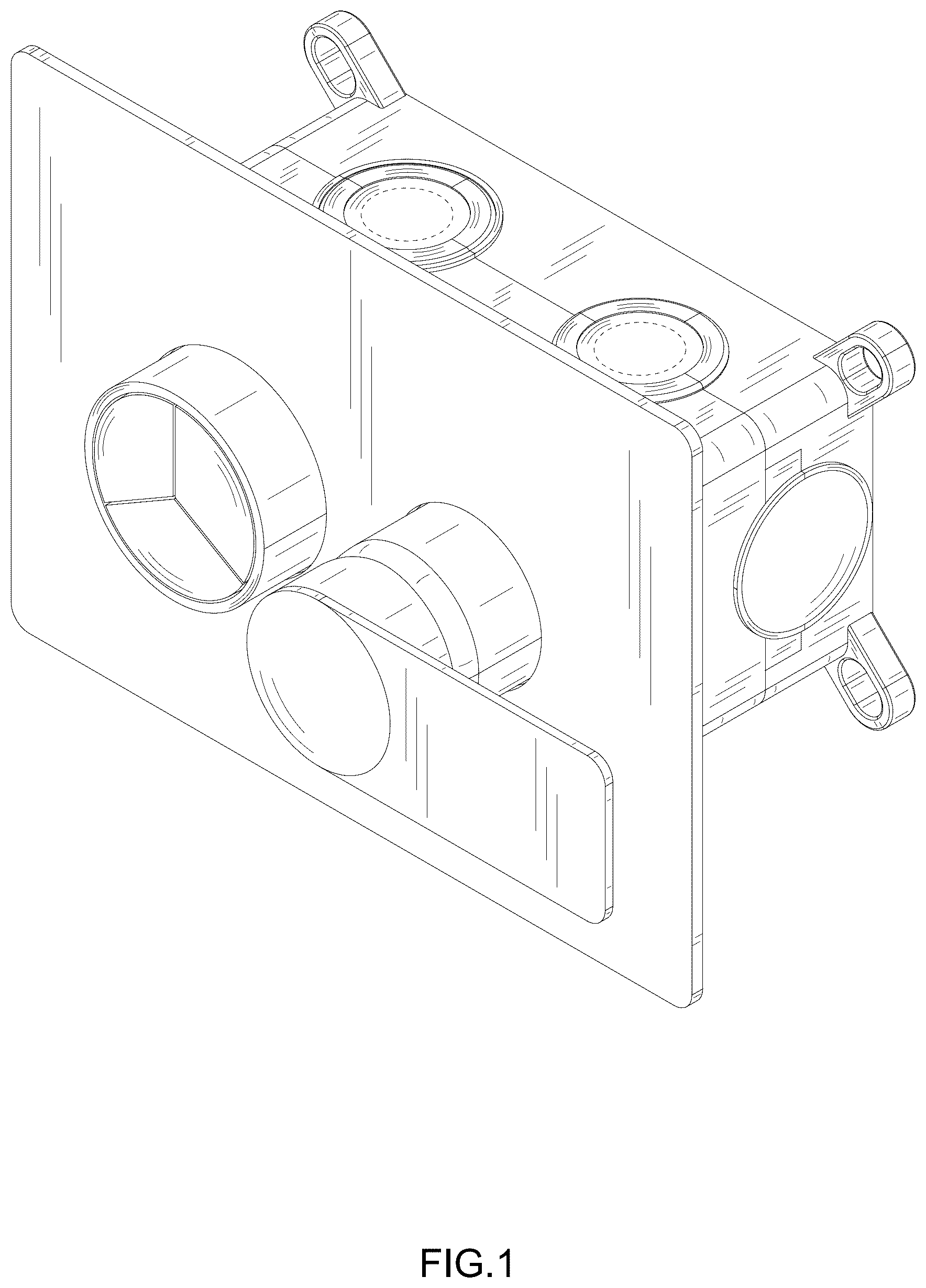 Patent USD1076021 — Faucet valve body — Figure 1