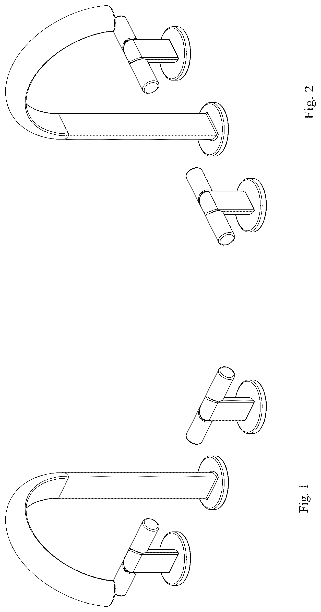 Patent USD1076022 Figure 1 – Faucet